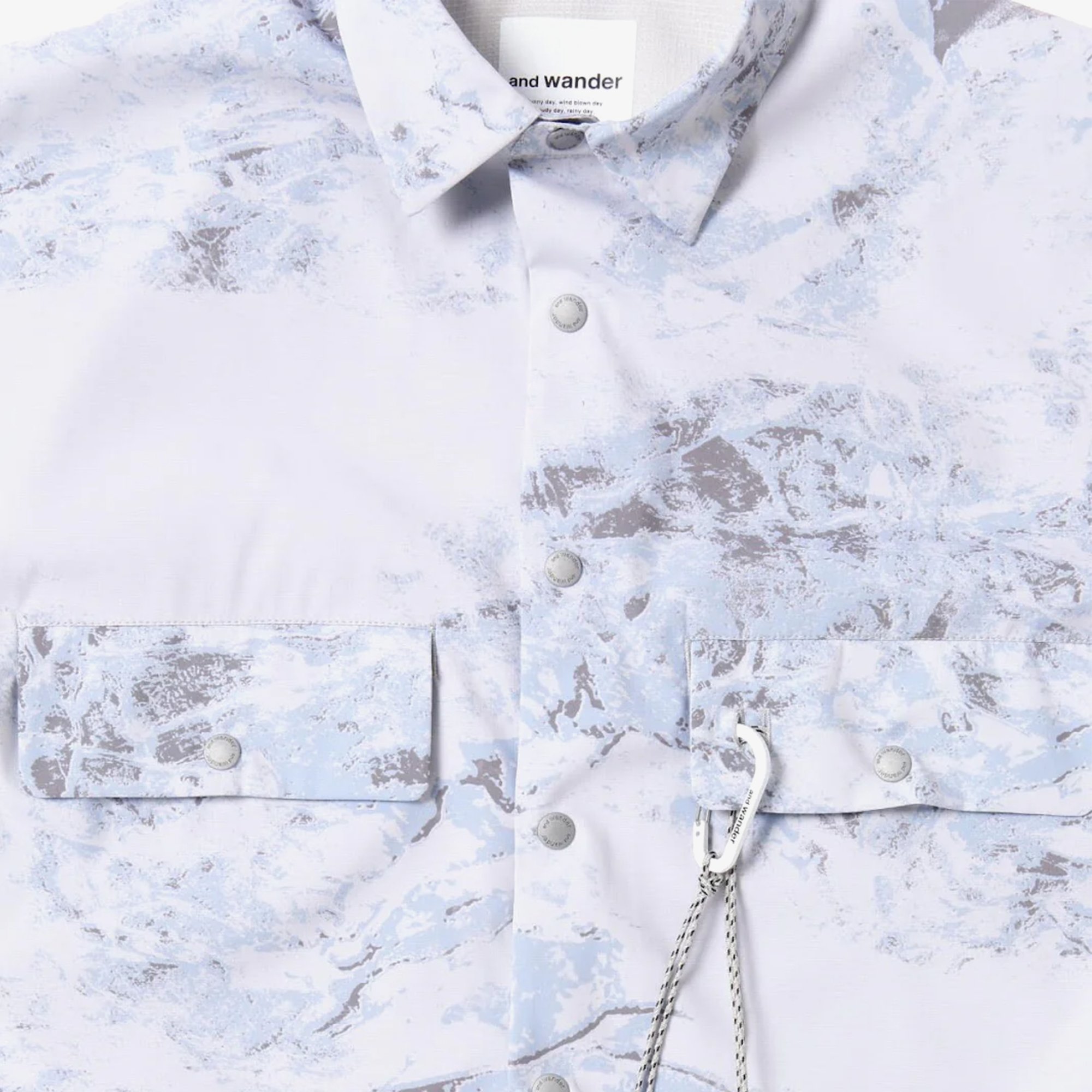 Printed LS Shirt 'Light Blue'