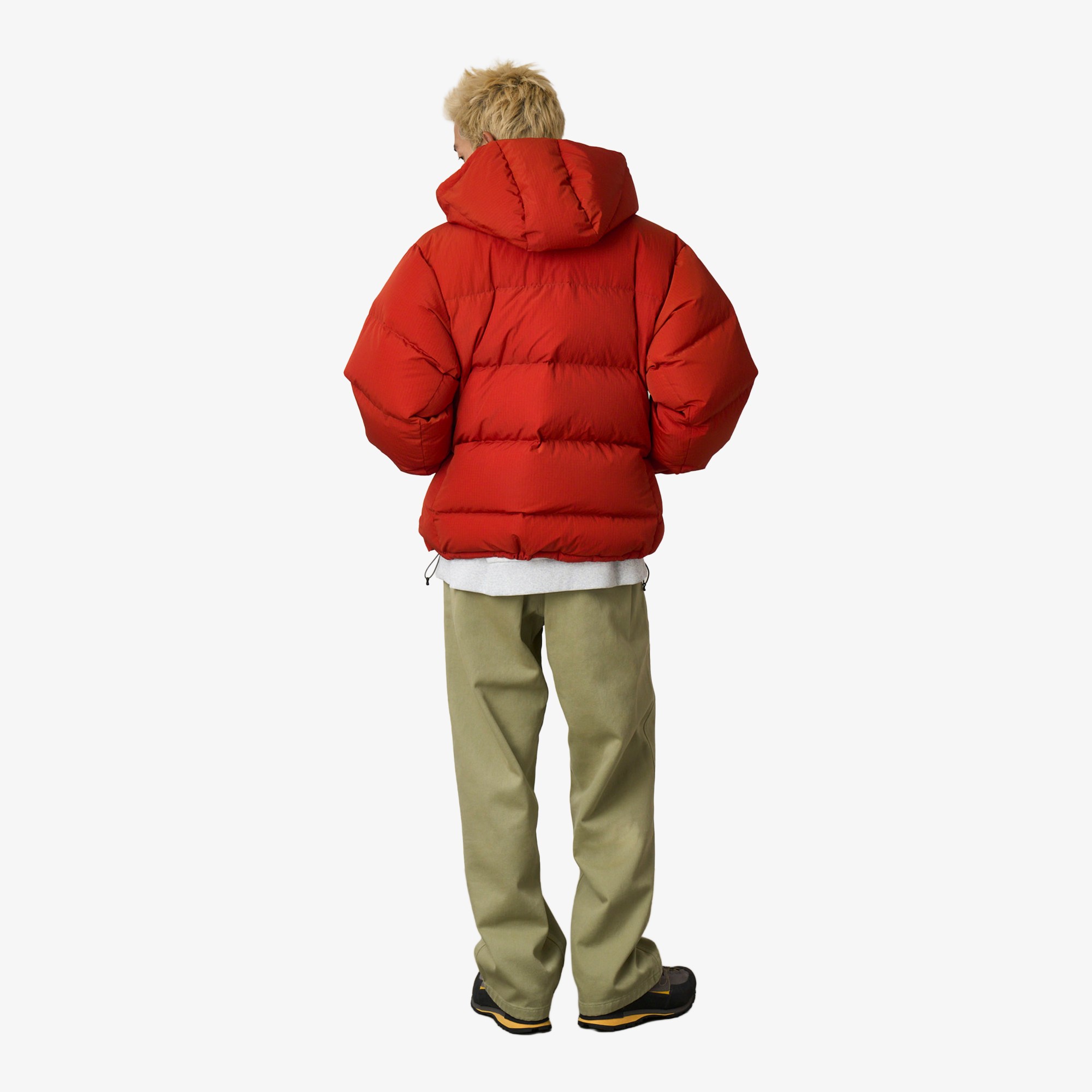 Down Puffer Hooded Jacket 'Burnt Red'