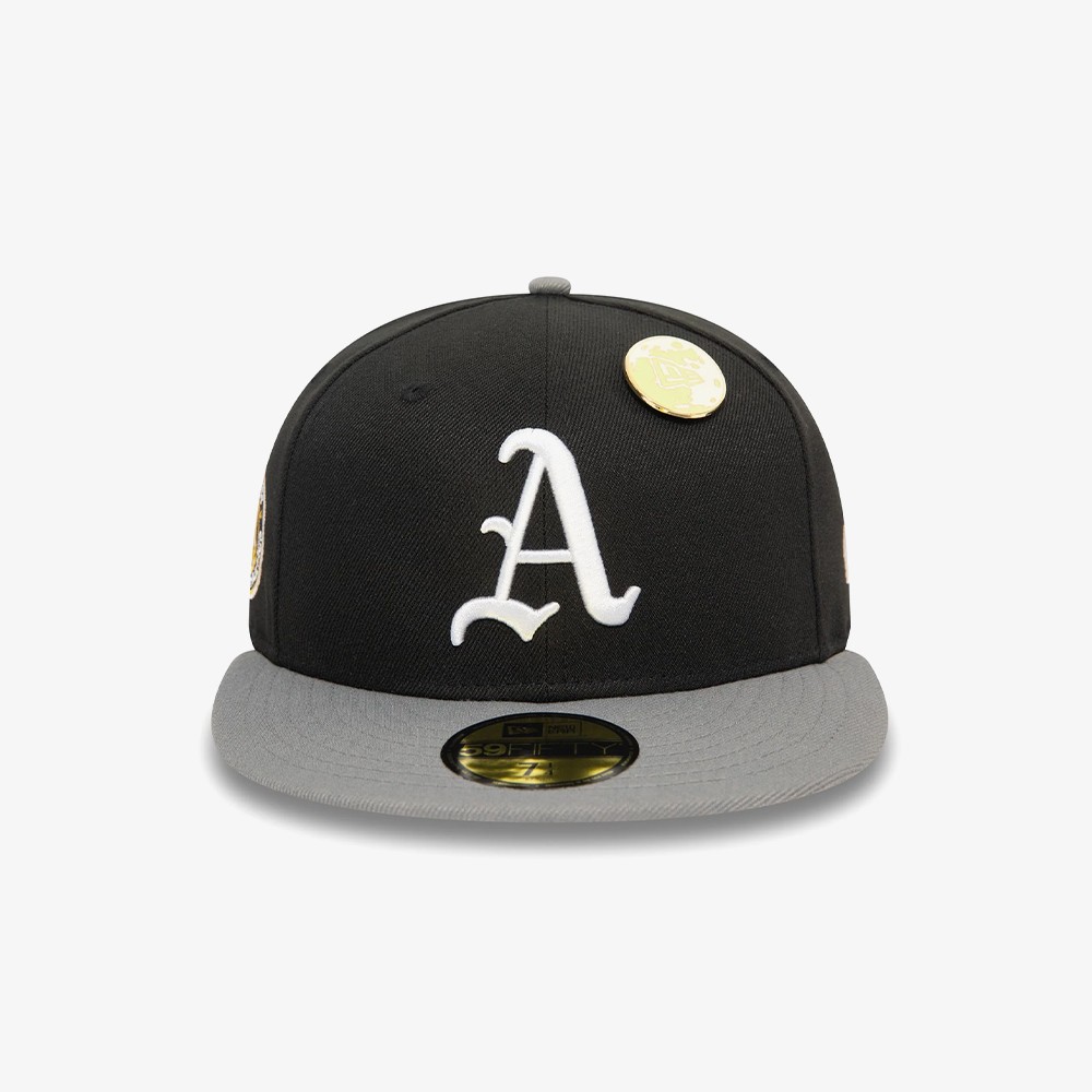 Oakland Athletics MLB Contrast Pin 59FIFTY Fitted Cap 'Black'