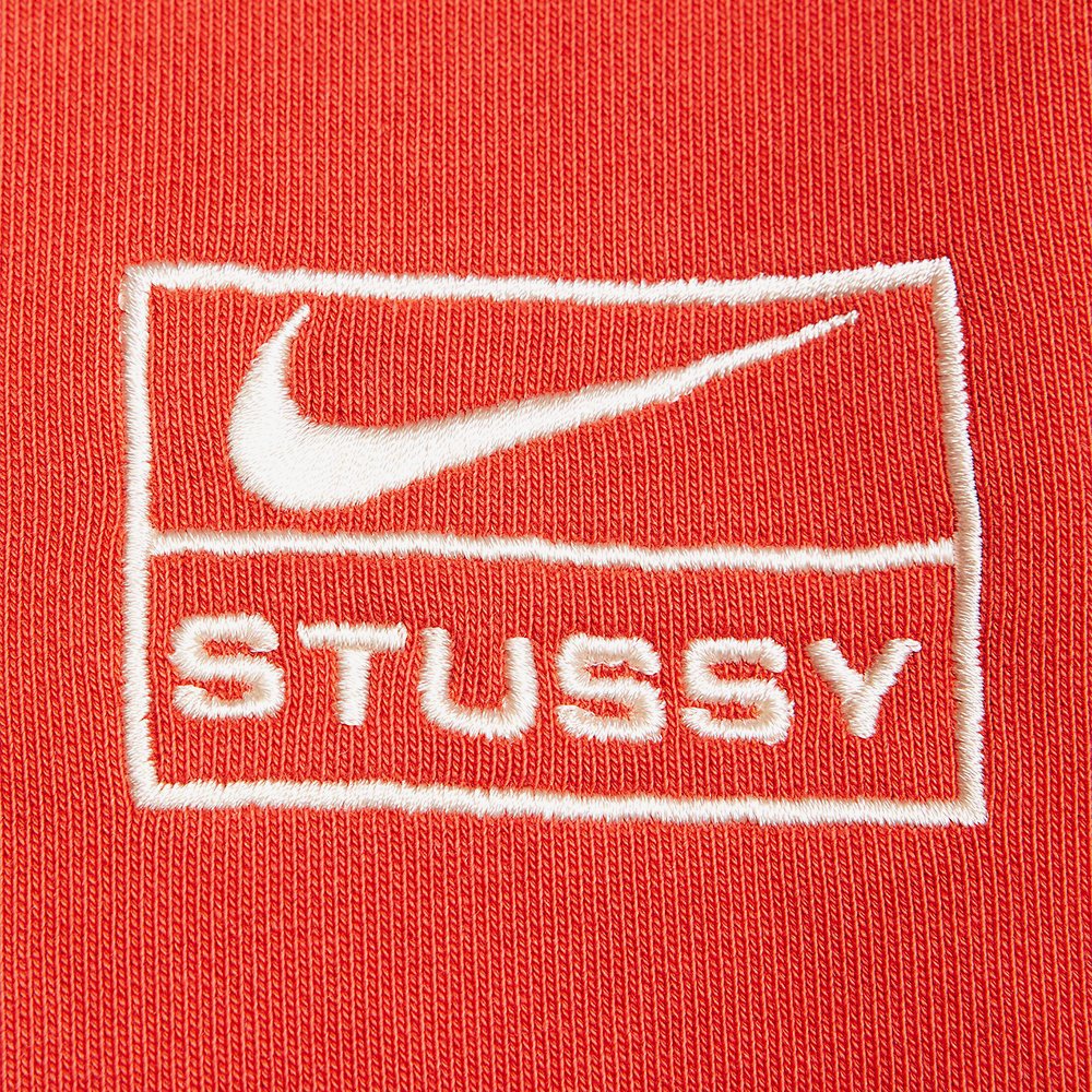 Nike x Stüssy Full-zip Fleece Hoodie 'Red'