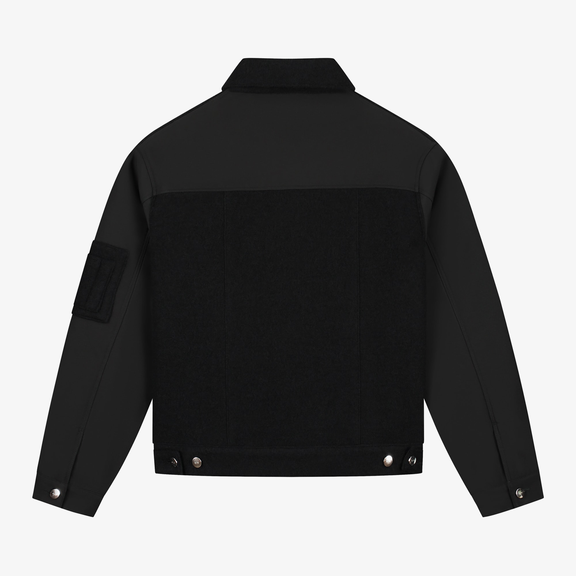 Nylon/Wool Combo Jacket 'Black'