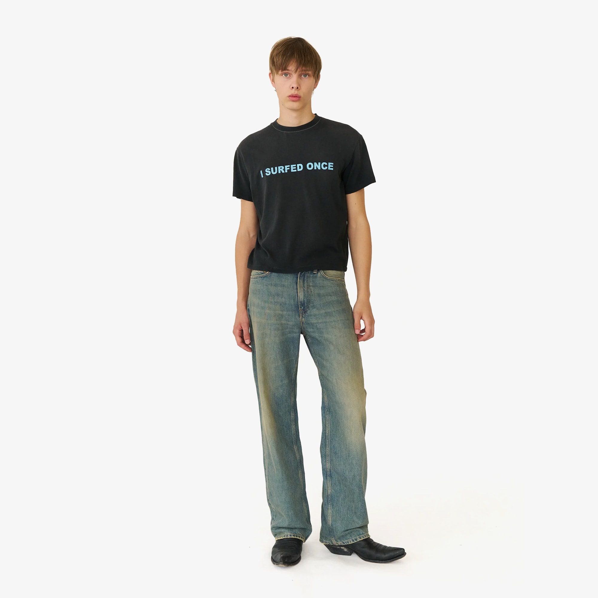 Glitter Printed T-Shirt 'Black'