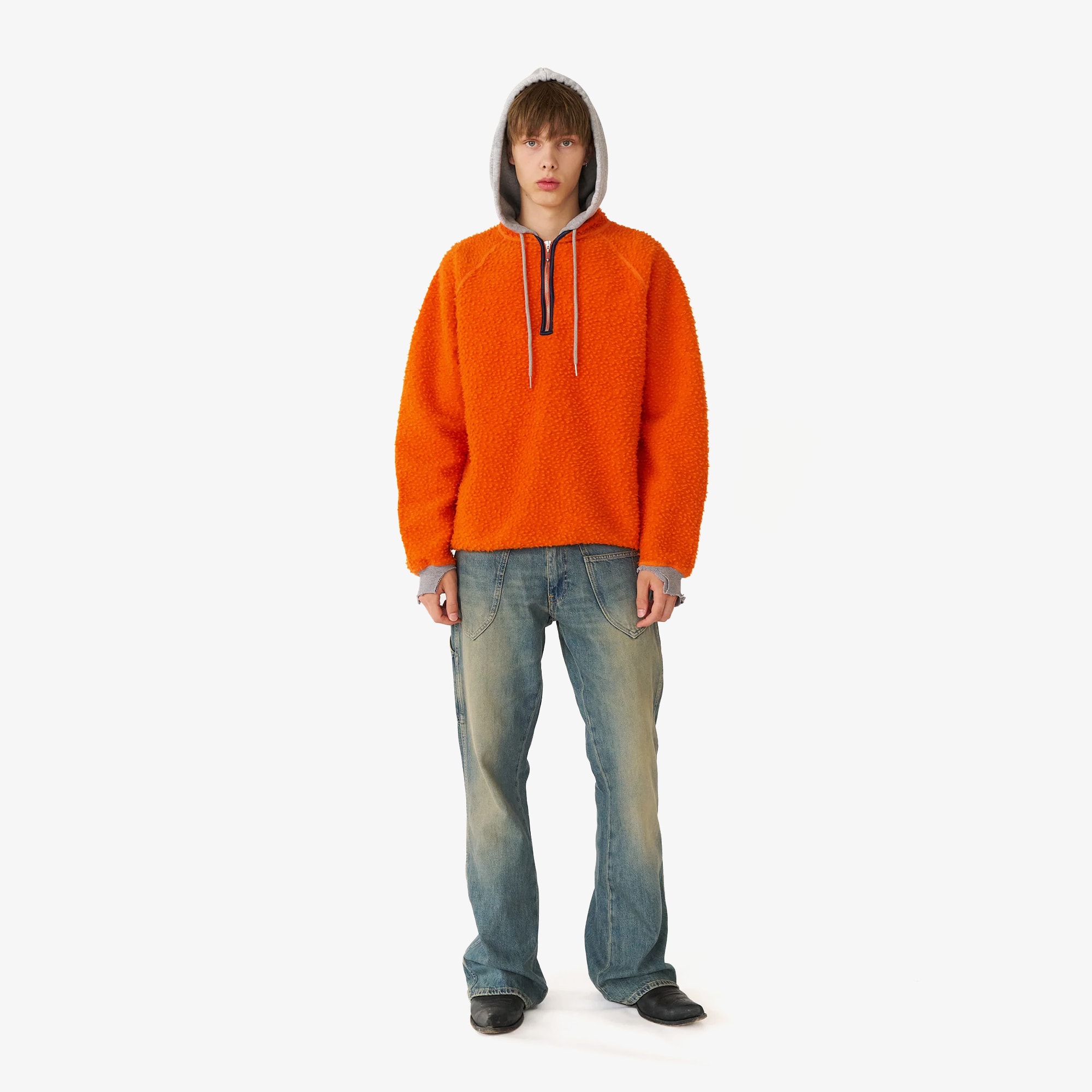 Wool Pile Hoodie 'Orange'