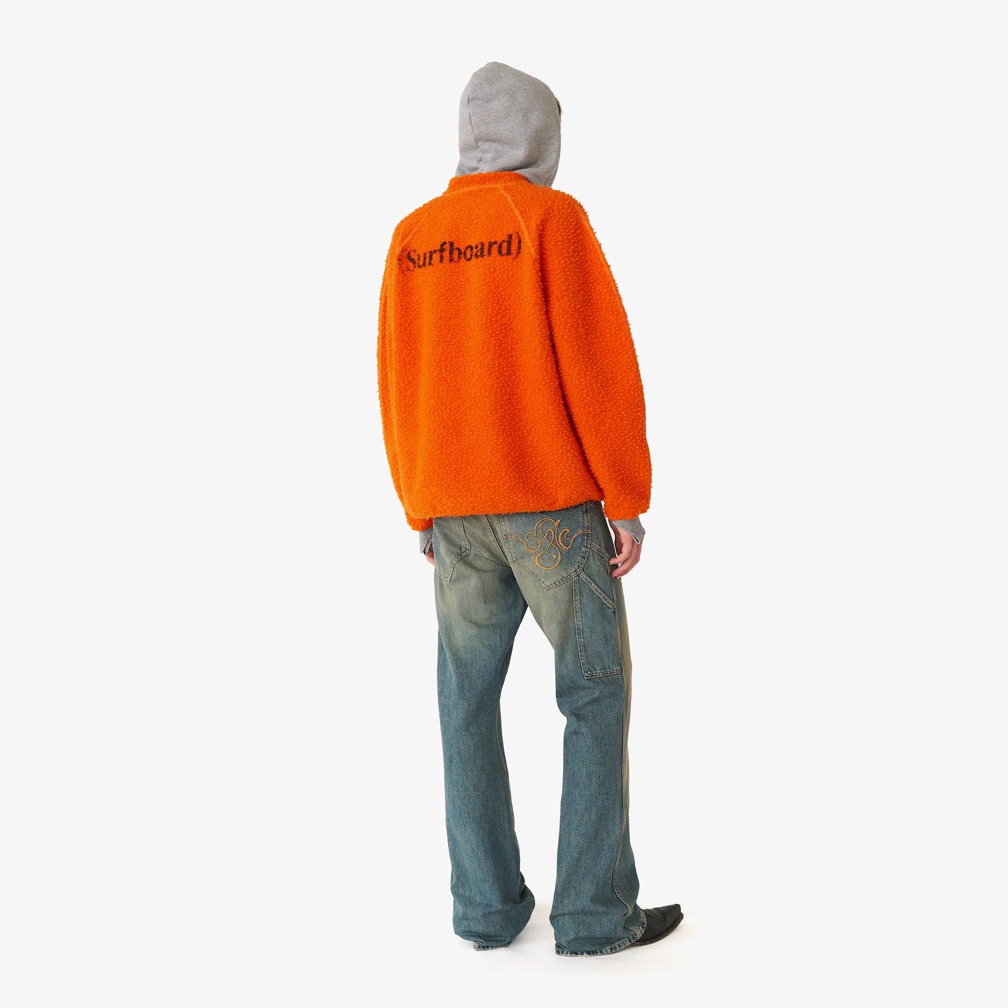 Wool Pile Hoodie 'Orange'