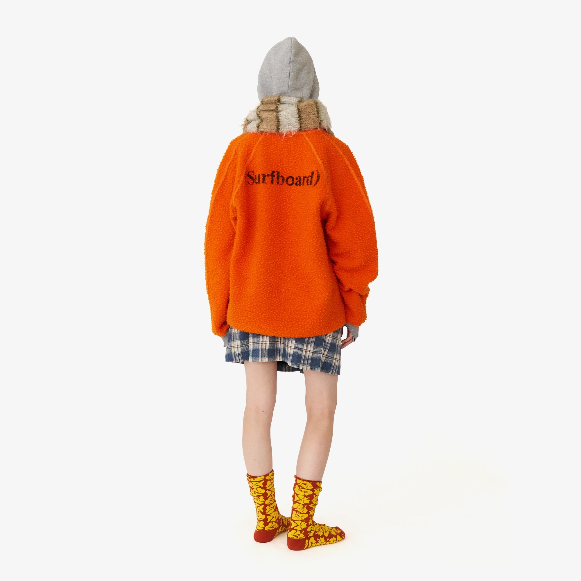 Wool Pile Hoodie 'Orange'