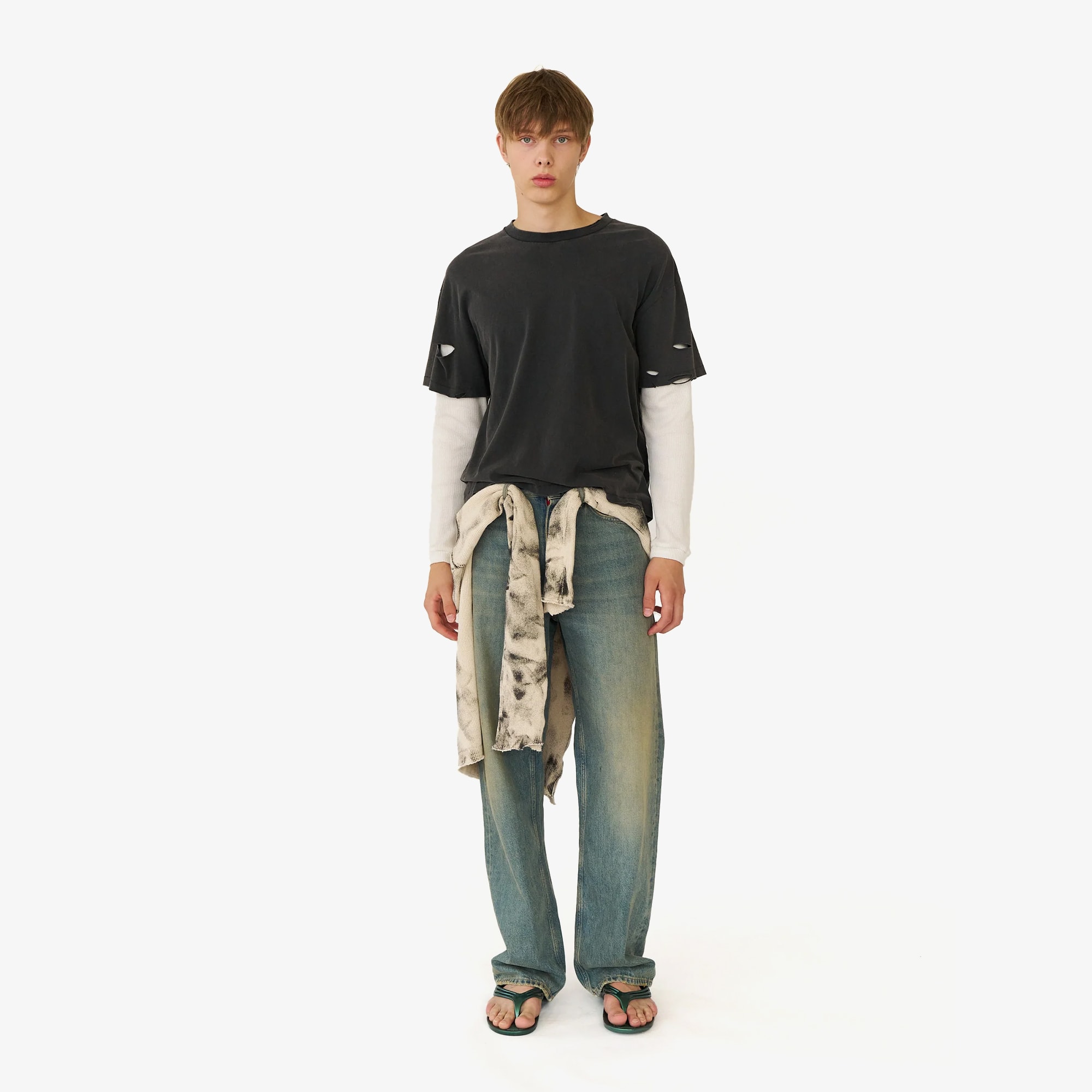 Back Logo Layered Tee 'Black'