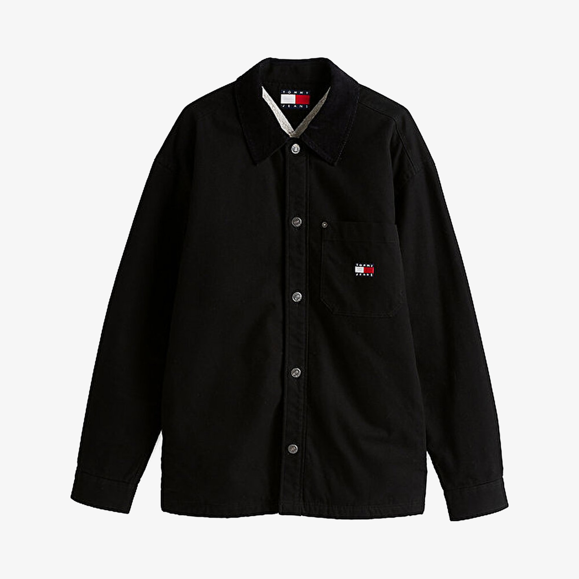 Canvas Cotton Corduroy Overshirt 'Black'