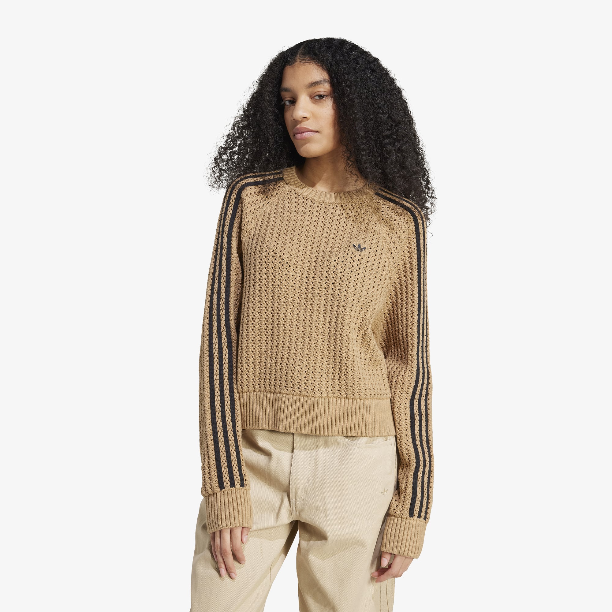 Adicolor Knitted Crew Sweatshirt 'Cardboard'