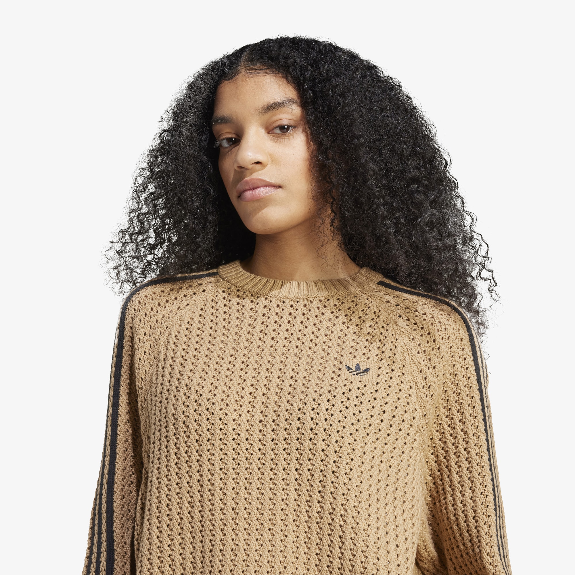 Adicolor Knitted Crew Sweatshirt 'Cardboard'