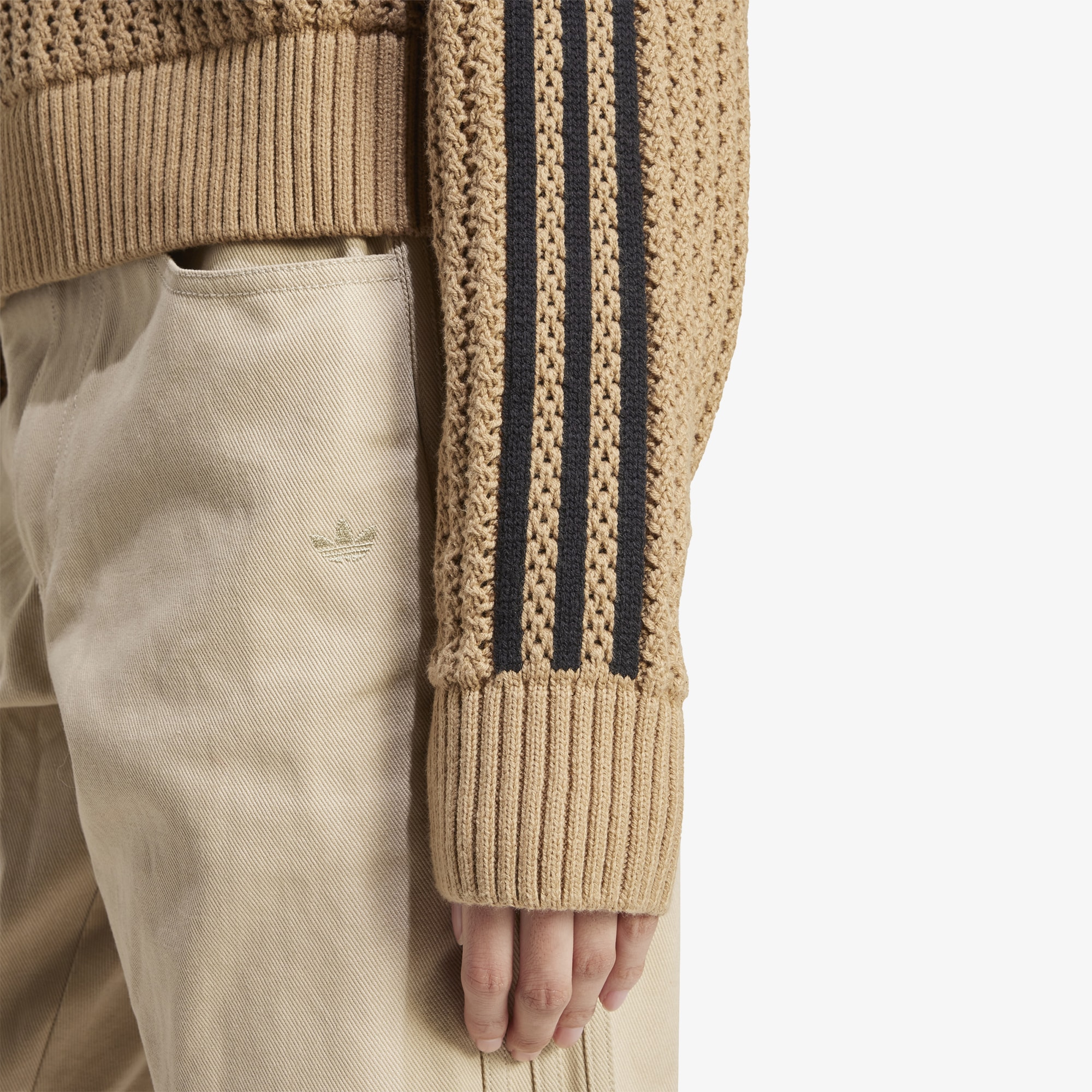 Adicolor Knitted Crew Sweatshirt 'Cardboard'