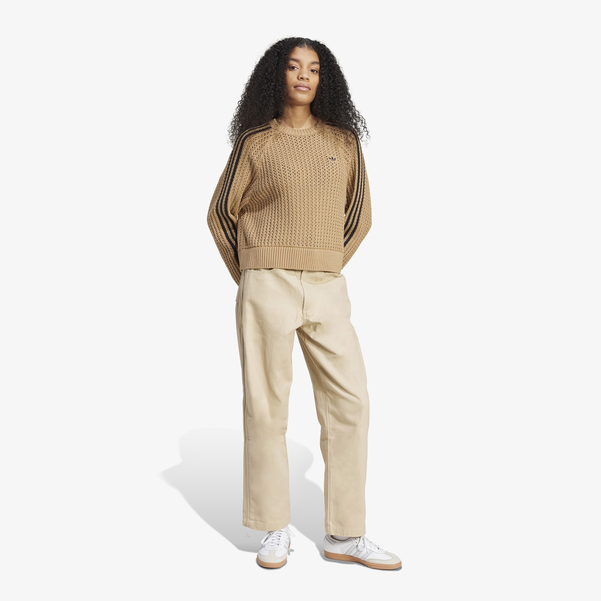 Adicolor Knitted Crew Sweatshirt 'Cardboard'