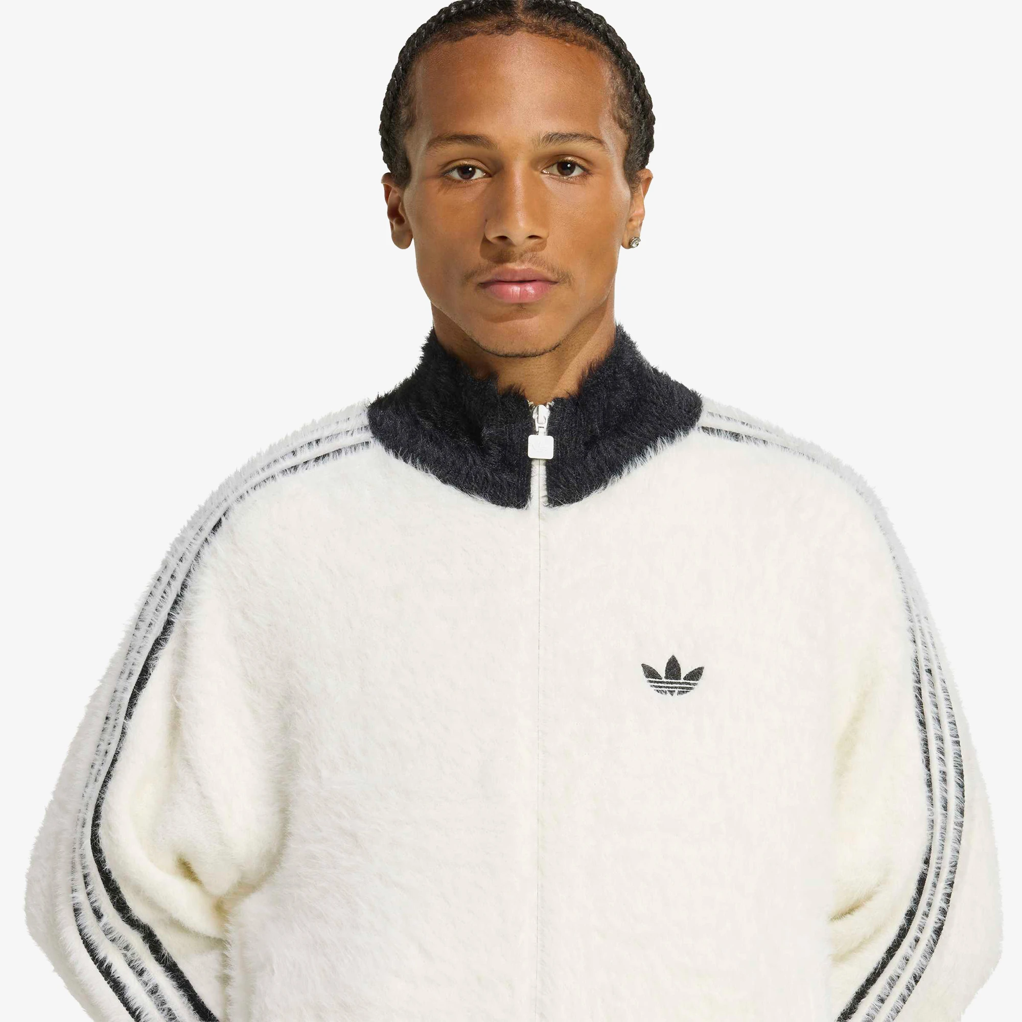 Faux Mohair Classic Track Top 'Off White'