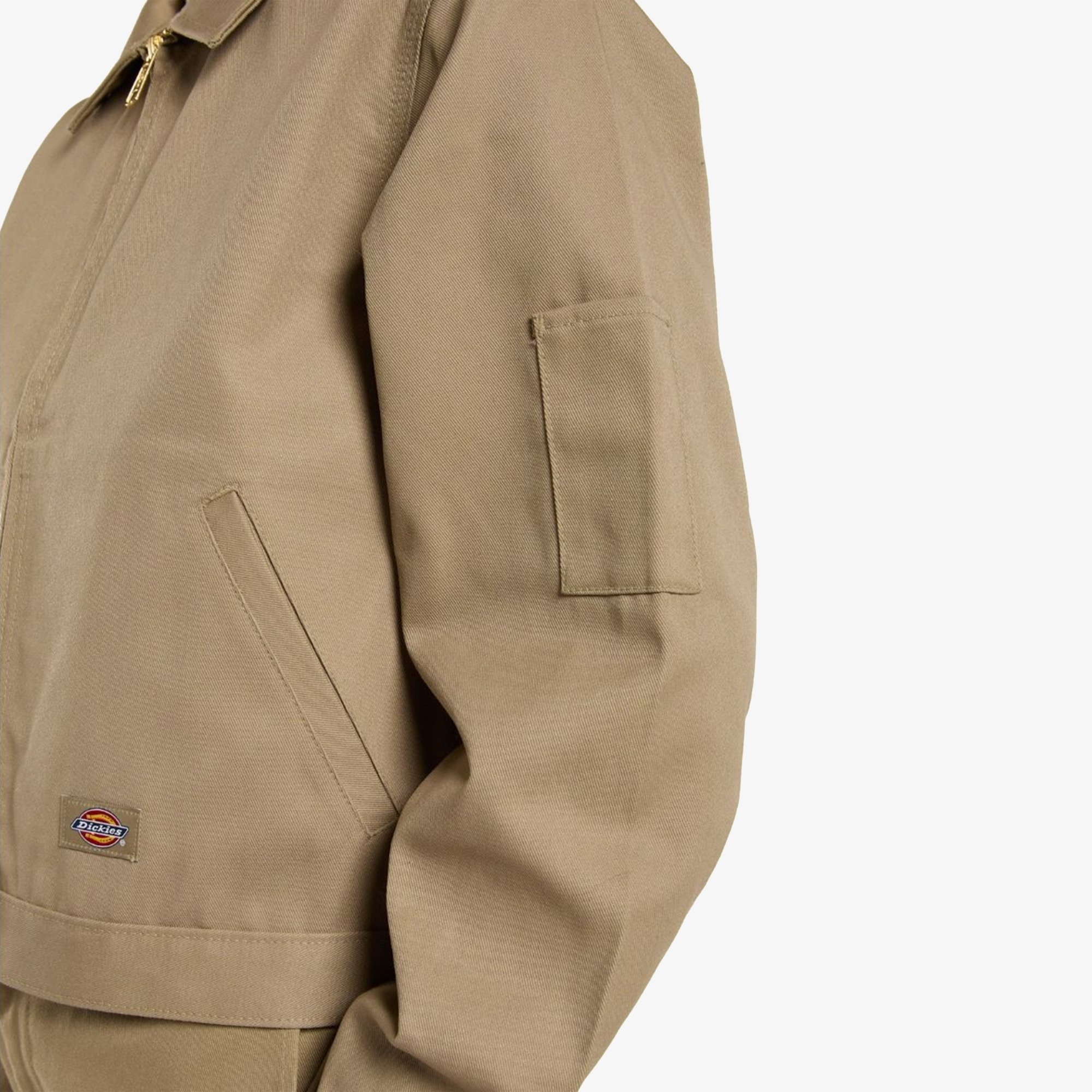 Unlined Cropped Eisenhower Jacket in 'Khaki'