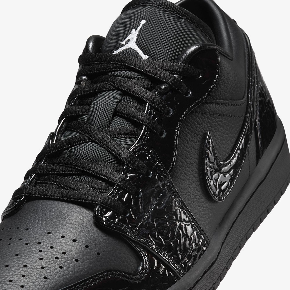 Air Jordan 1 Low SE Patent 'Elephant Black' (W)