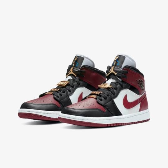 Jordan Air Jordan Bordo 1 Mid SE 'Black Dark Beetroot' (W) Wunder'de! Bordo - 5. görsel
