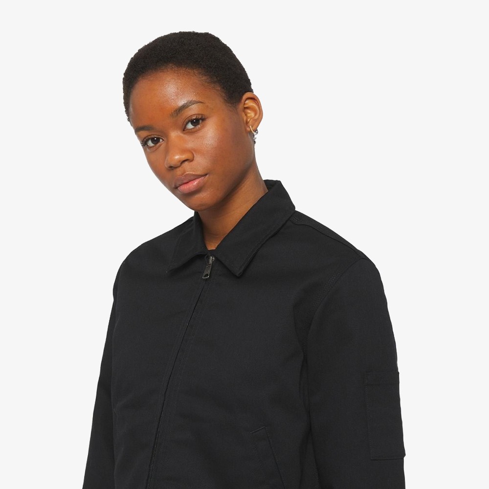 Llined Cropped Eisenhower Jacket (W) 'Black'