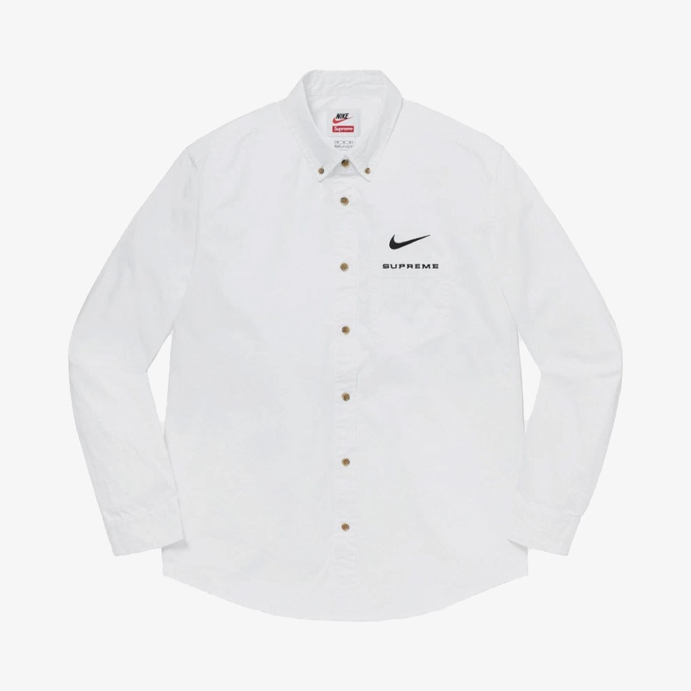 Nike x Supreme Cotton Twill Shirt Stripe 'White'