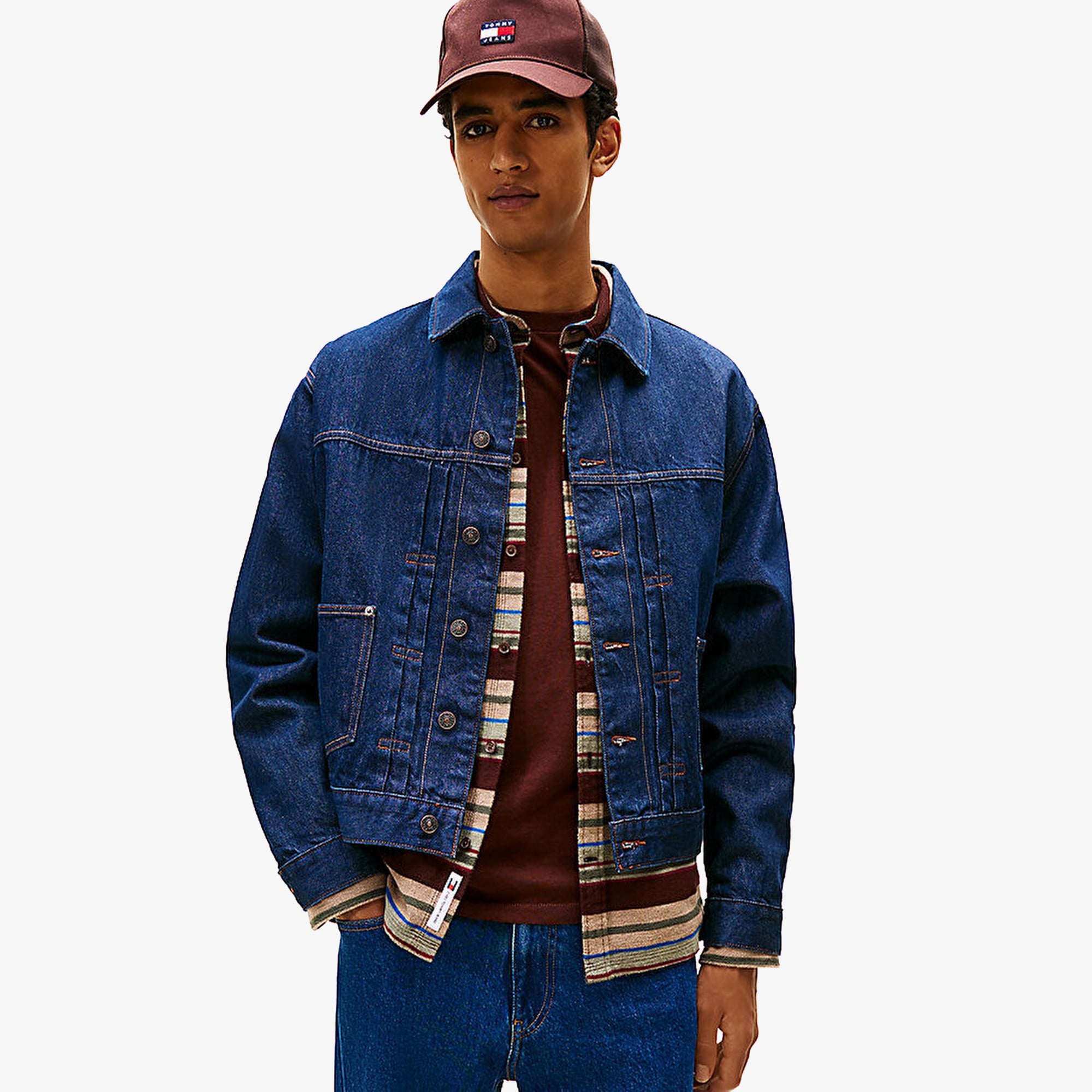 Pleated Denim Trucker Jacket 'Blue'