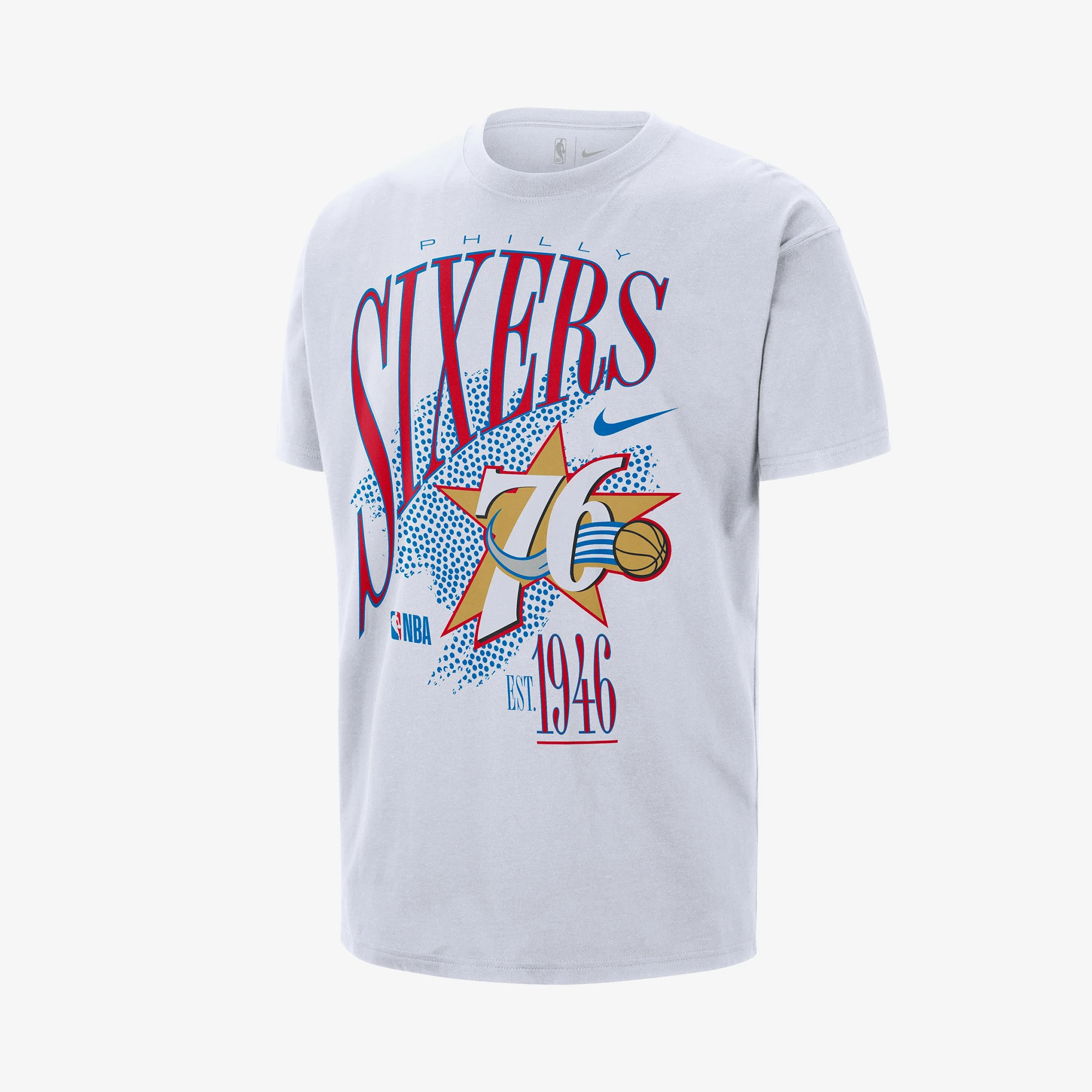 Nike Philadelphia 76ers Hardwood Classics Tee 'White' - WUNDER