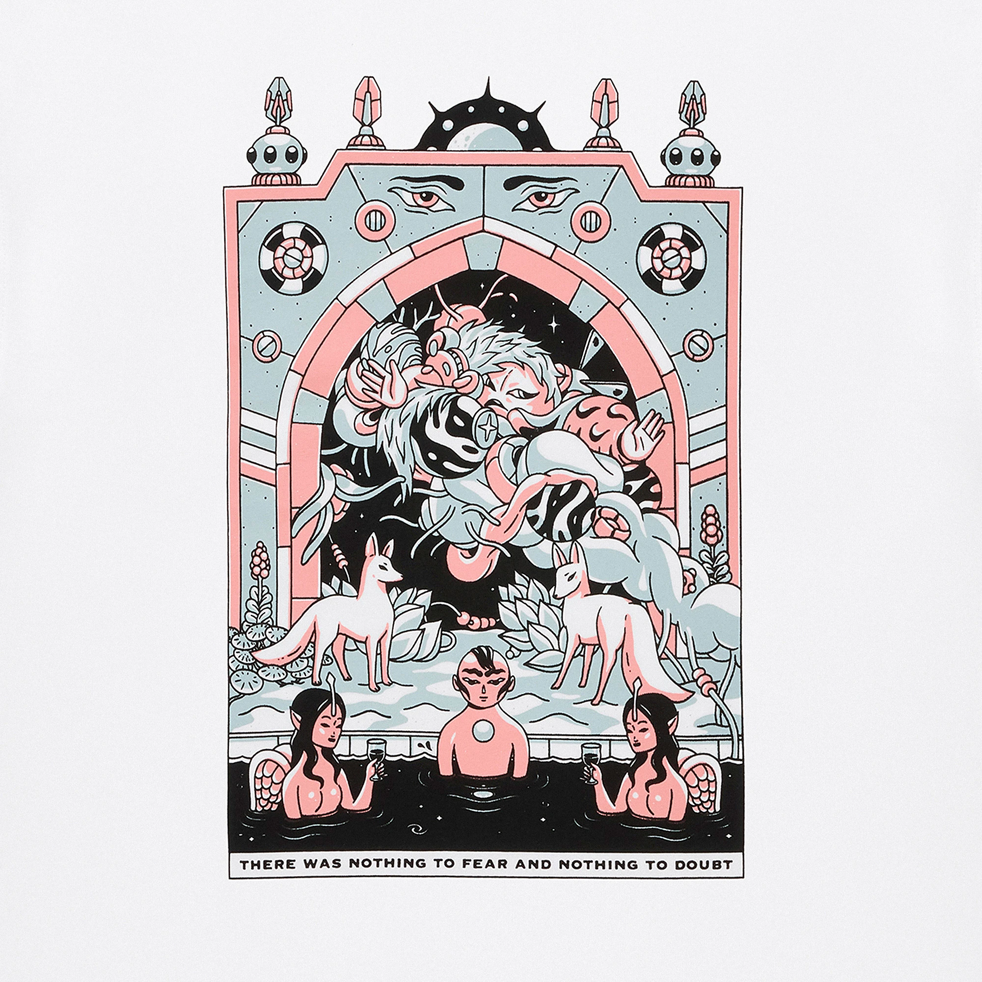 WUNDER x KRÜW Pyramid Song Tee 'White'