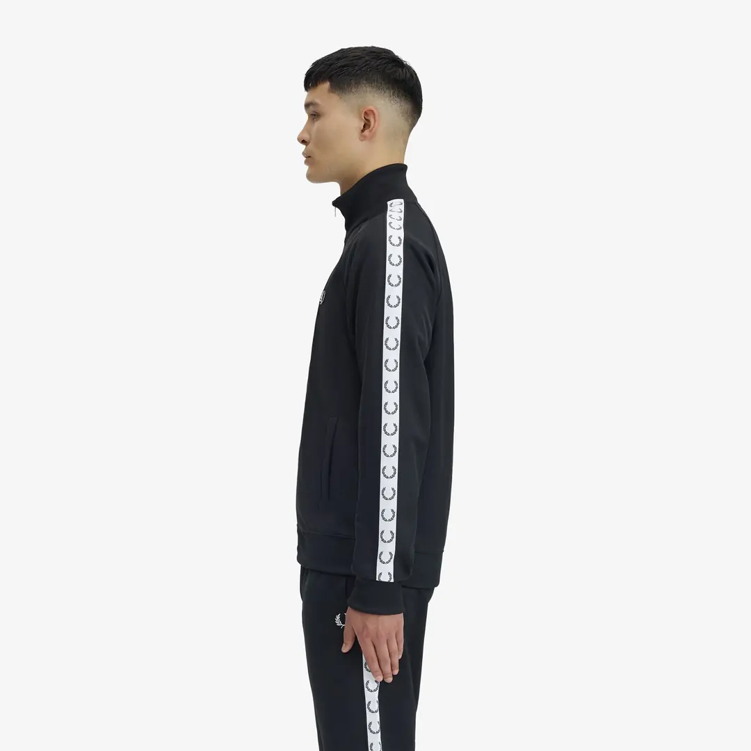 Fred Perry Taped Track Jacket 'Black' - WUNDER