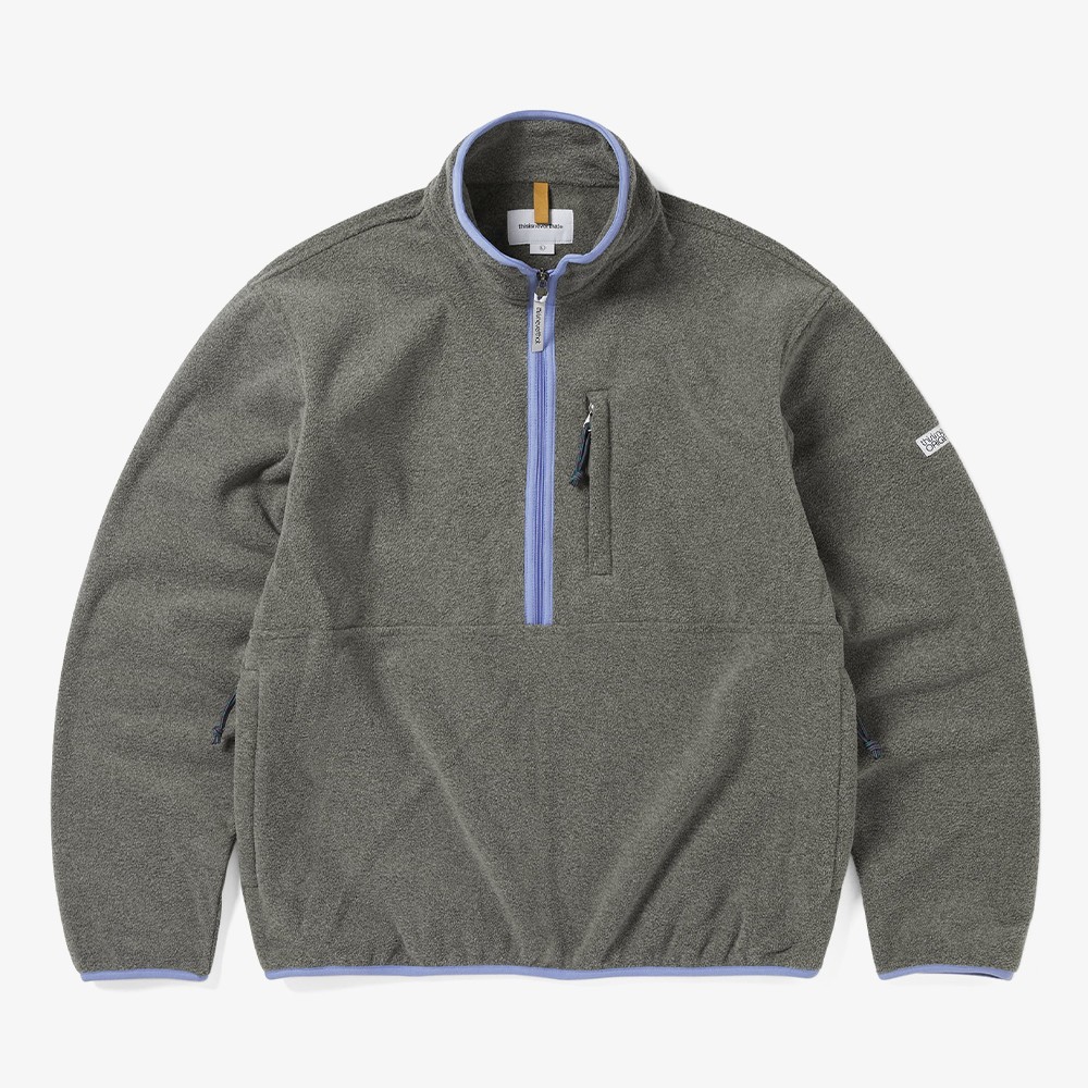 Half Zip Fleece Pullover 'Grey'