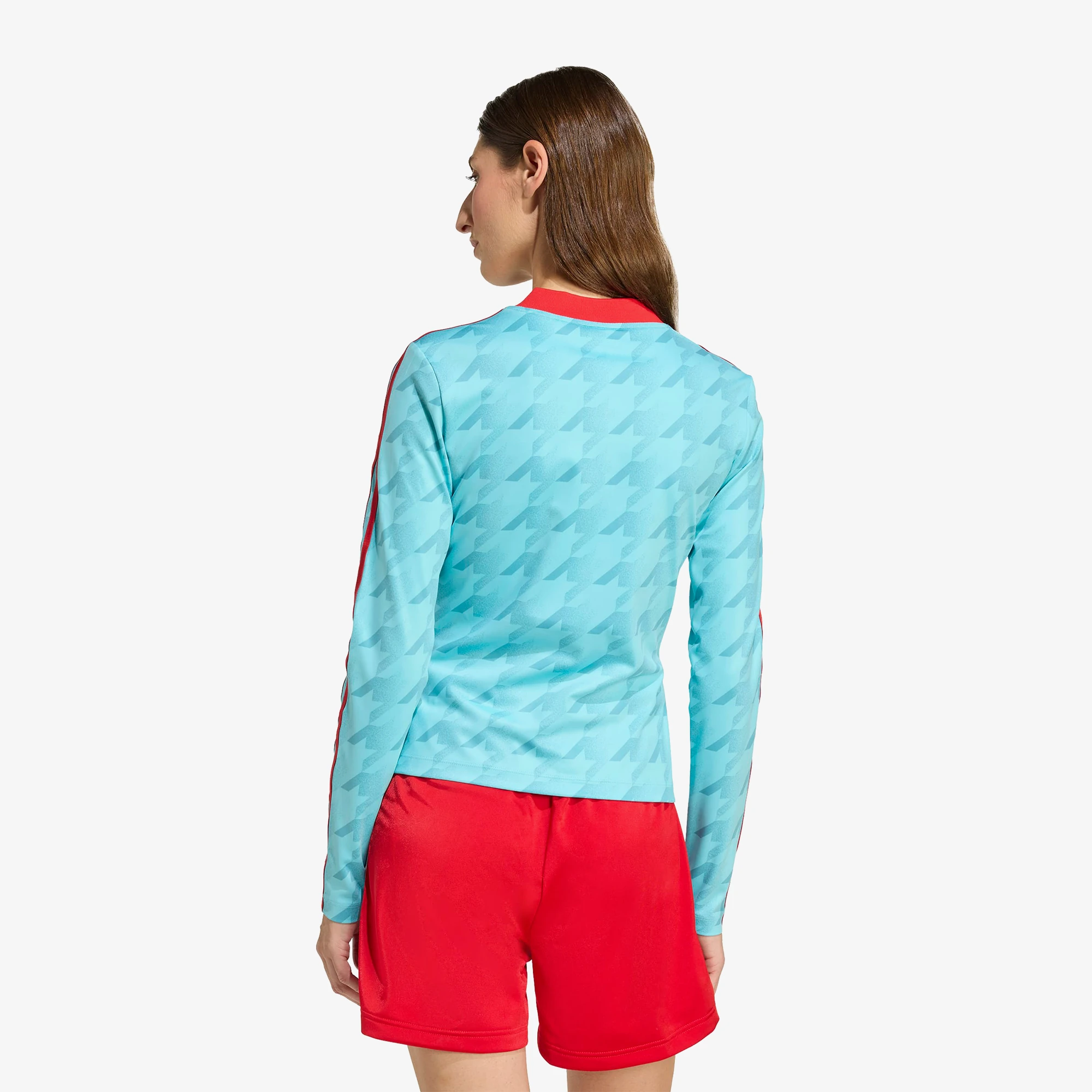 Graphic Football Allover Print Long Sleeve Jersey 'Blue Glow'