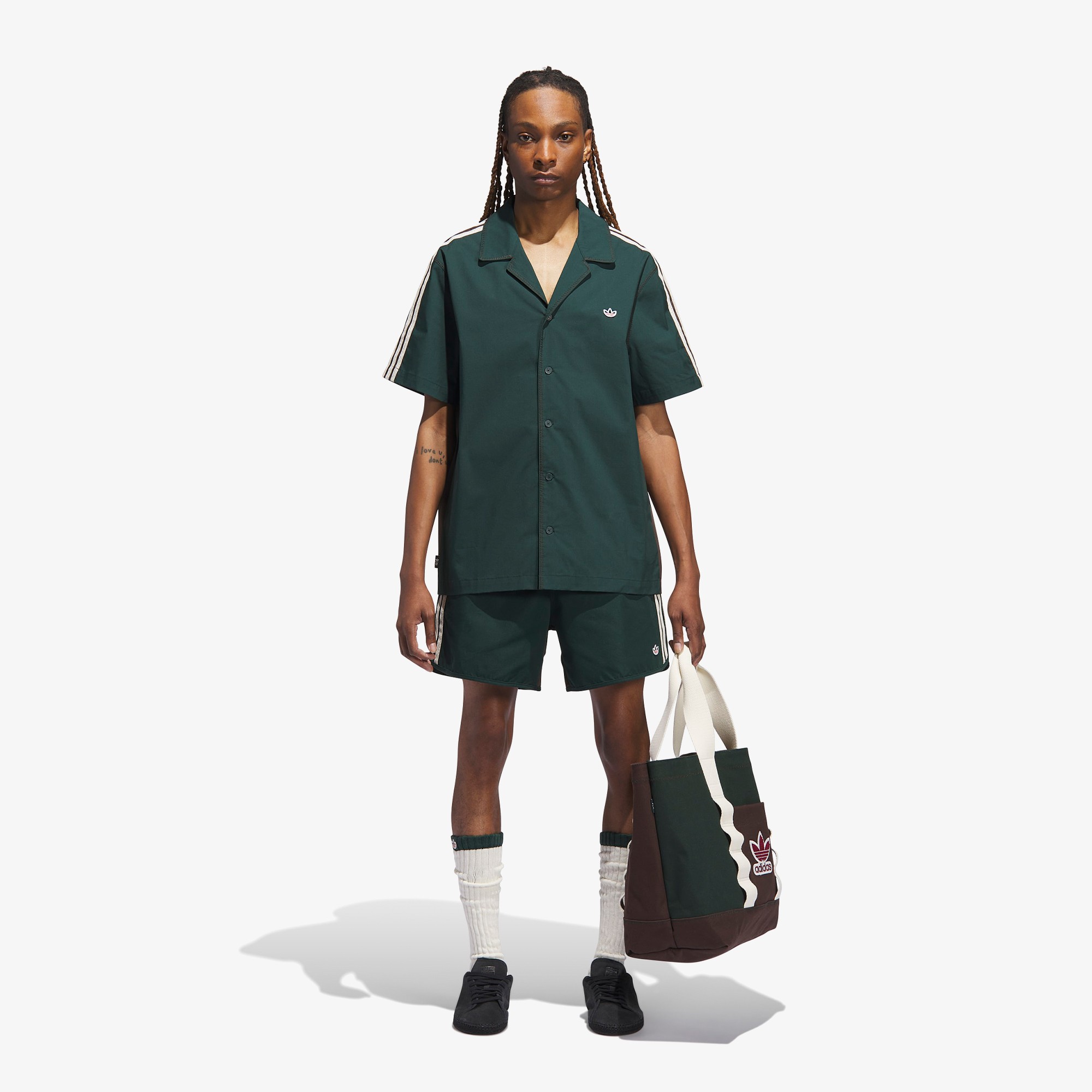 adidas x Clot Bowling Shirt by Edison Chen 'Dark Brown'