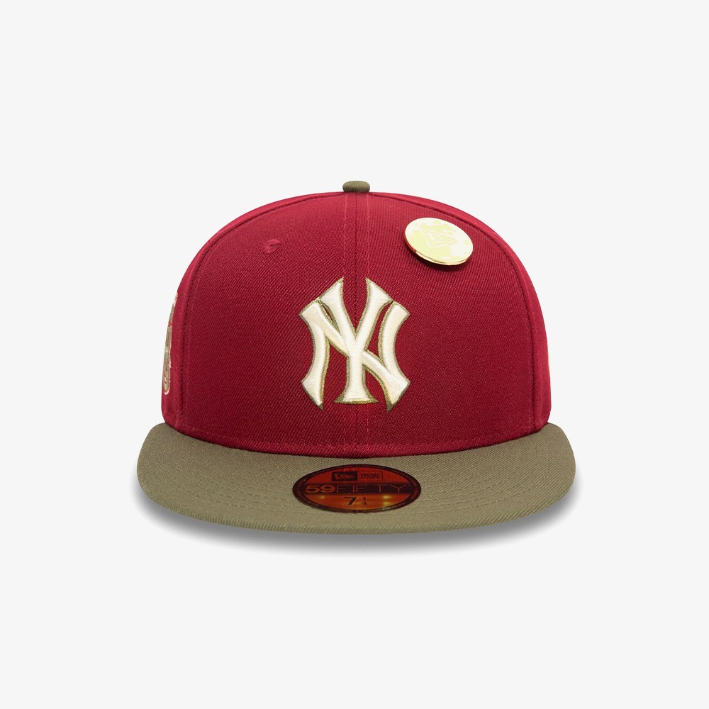 New York Yankees MLB Contrast Pin 59FIFTY Fitted Cap 'Dark Red'