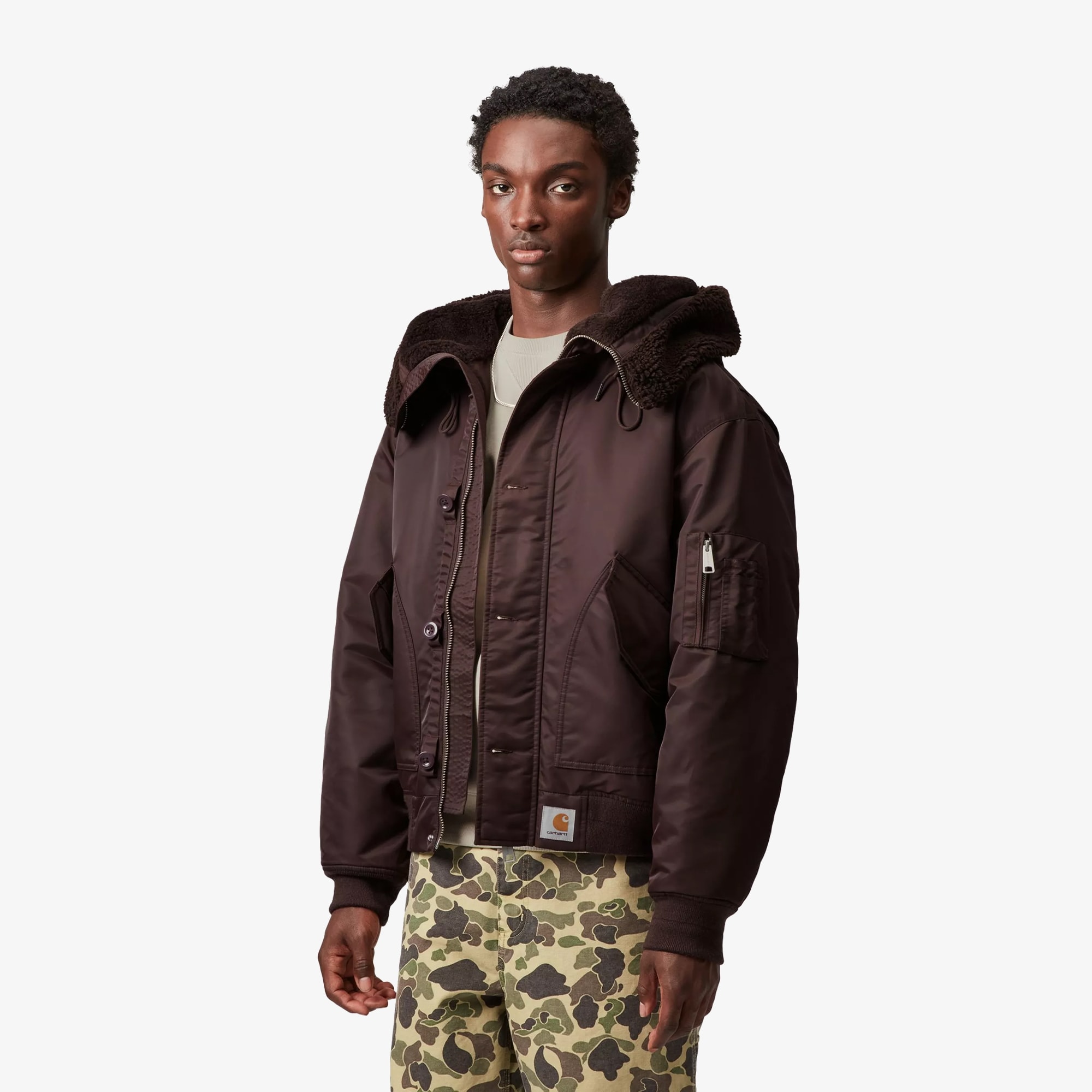 Hooded Oltera Bomber Jacket 'Palisander'