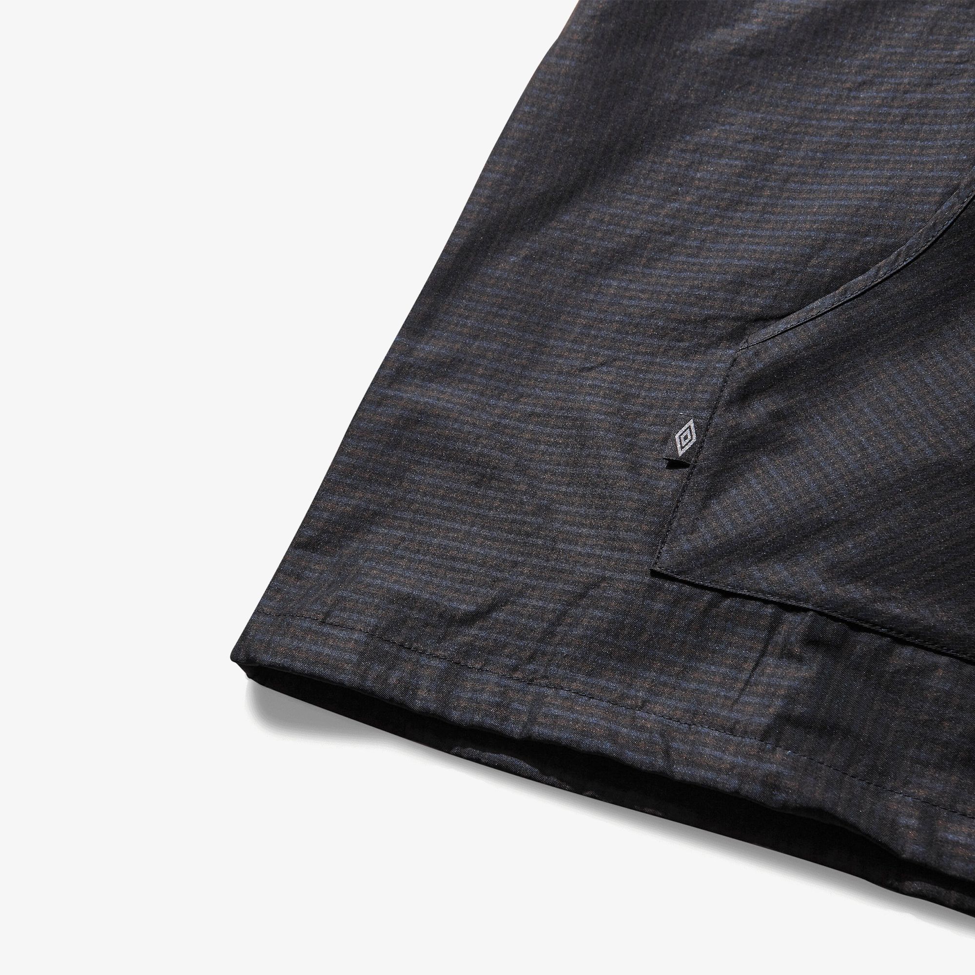 Micro Check Mask Anorak 'Navy & Dark Brown'