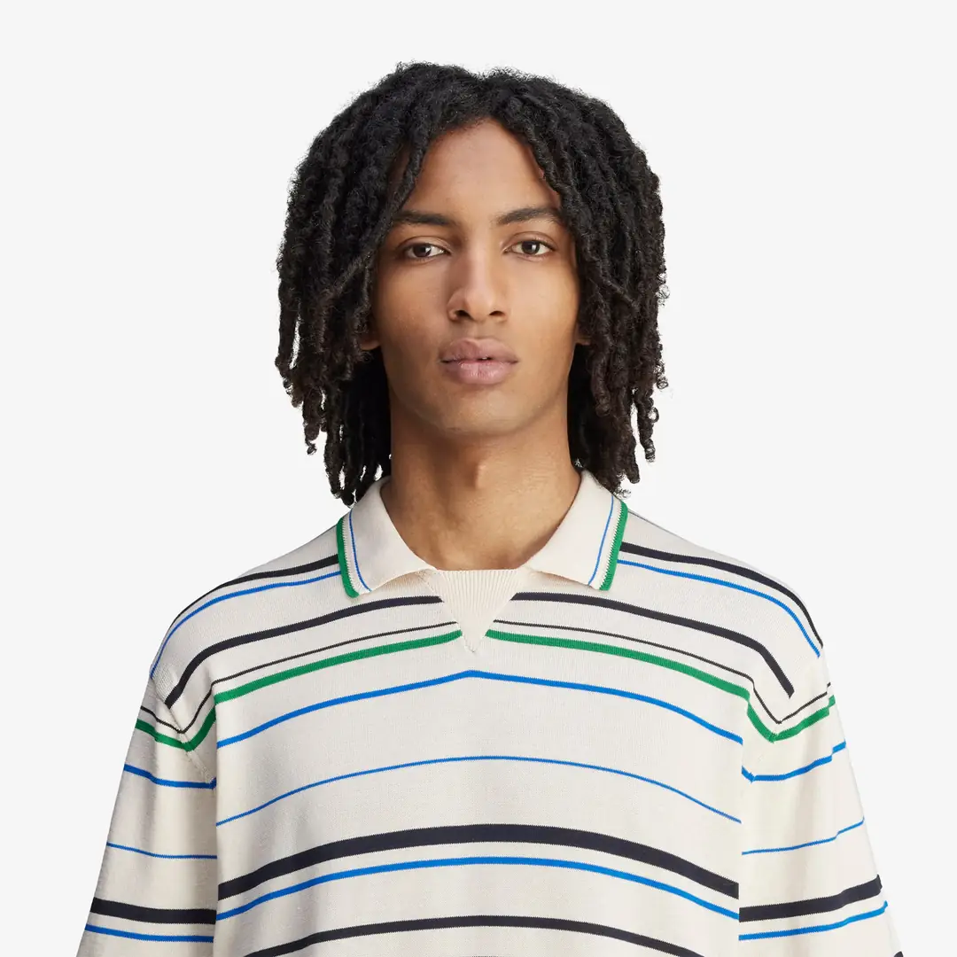 Wales Bonner x adidas Knit Polo T-shirt 'Wonder White' - WUNDER