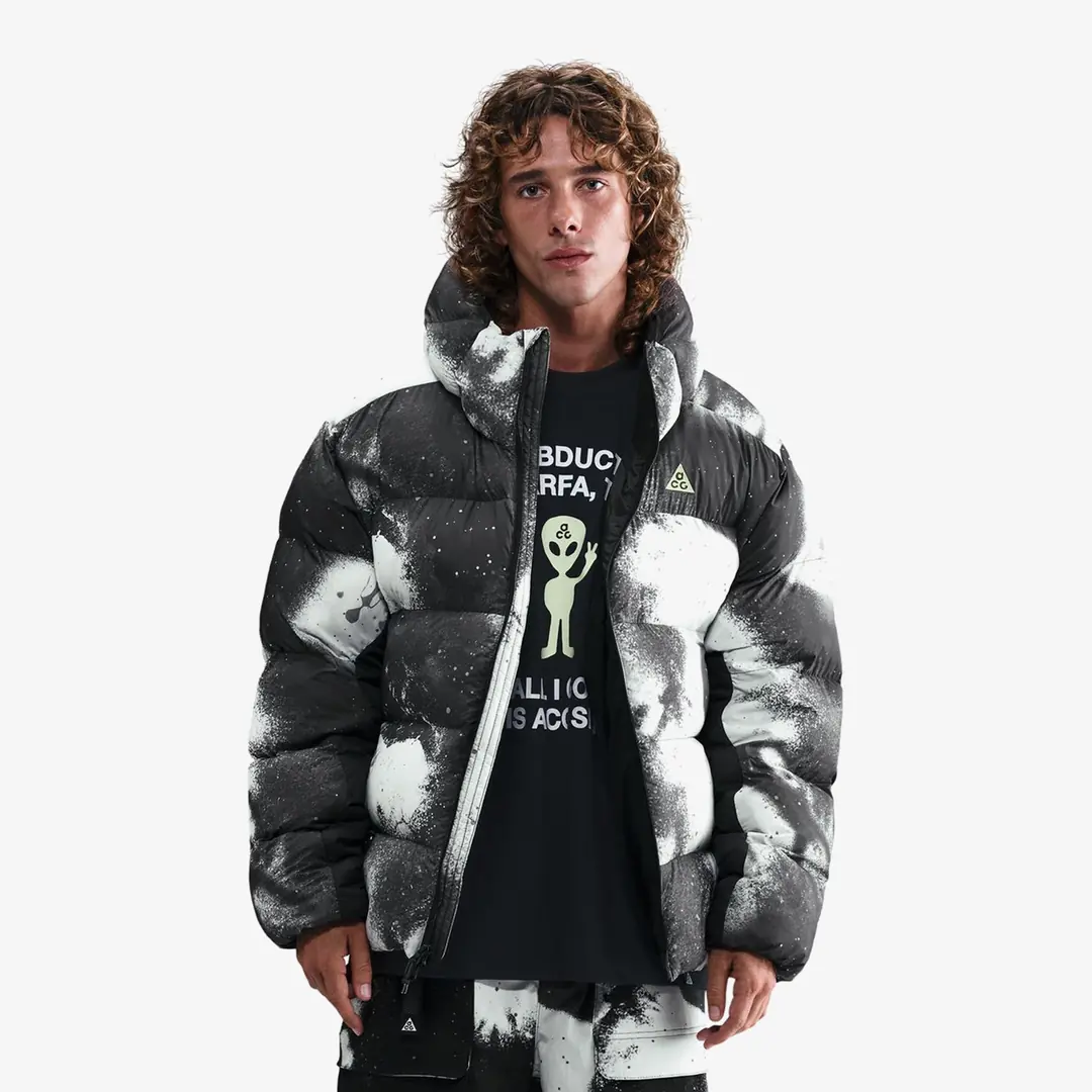 Nike ACG Lunar Lake AOP Jacket 'Anthracite Black' - WUNDER