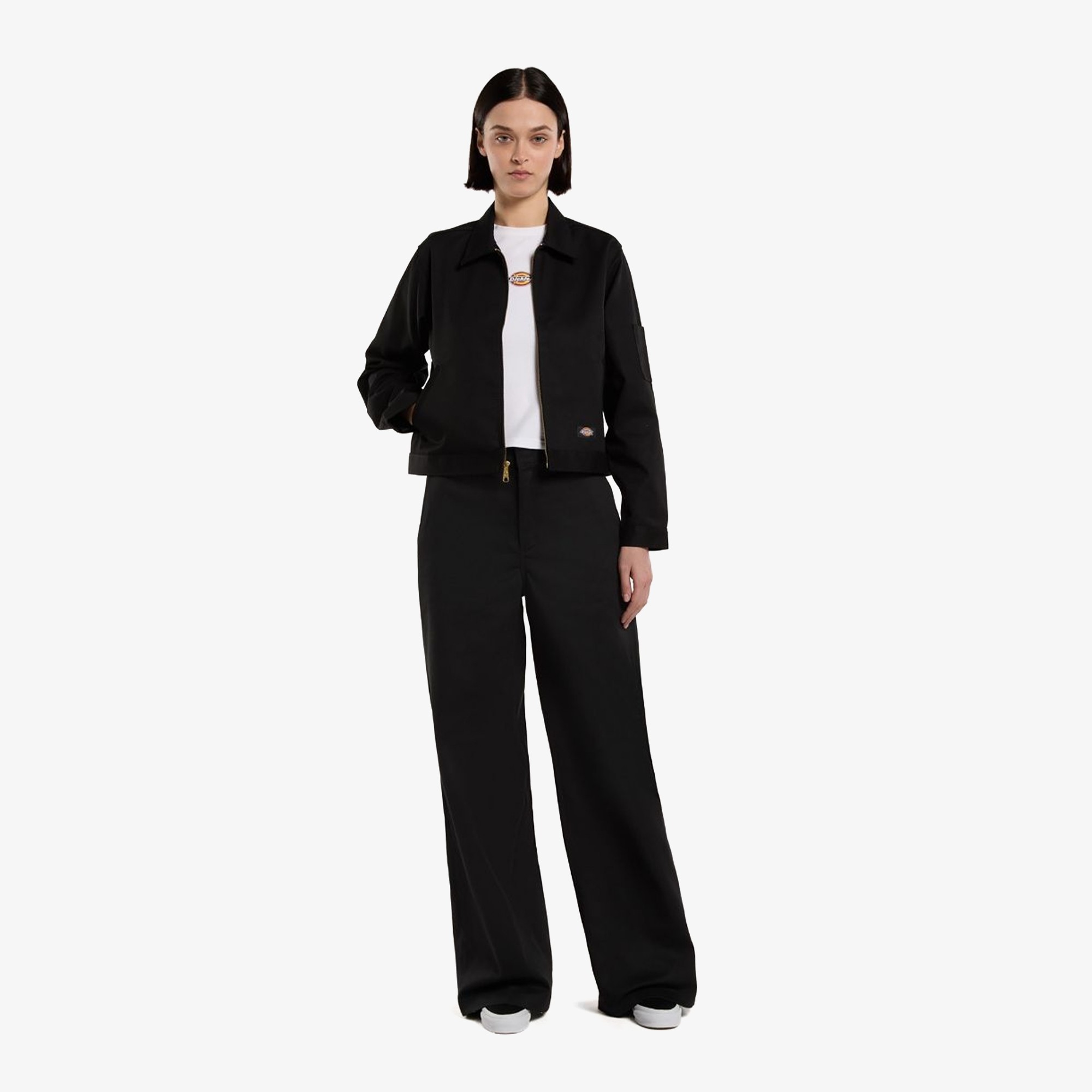 Unlined Cropped Eisenhower Jacket 'Black'