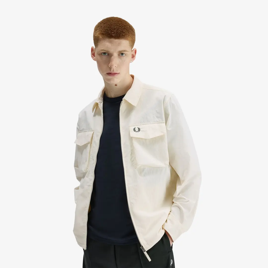 Fred Perry Ripstop Pocket Overshirt 'Ecru' - WUNDER