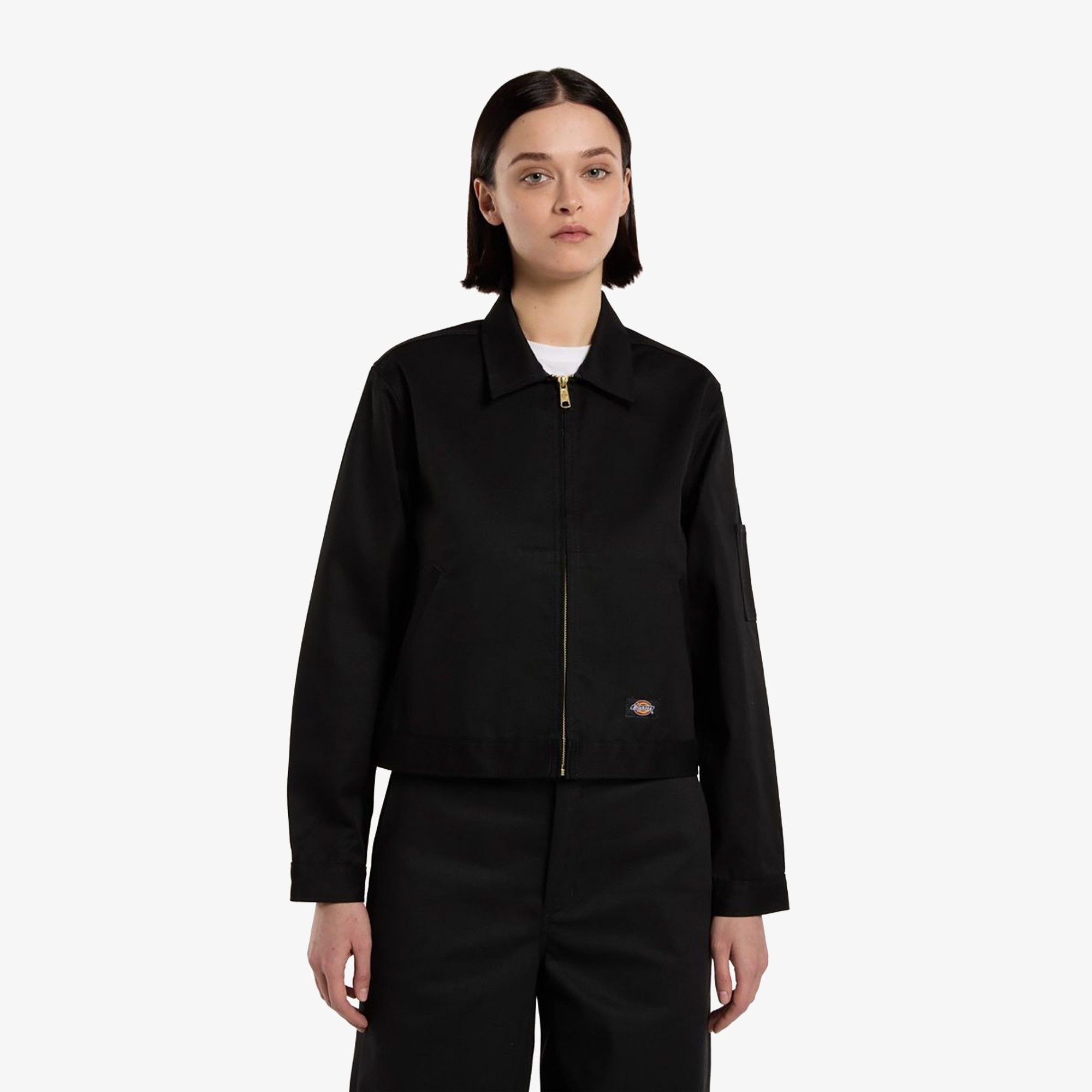 Unlined Cropped Eisenhower Jacket 'Black'