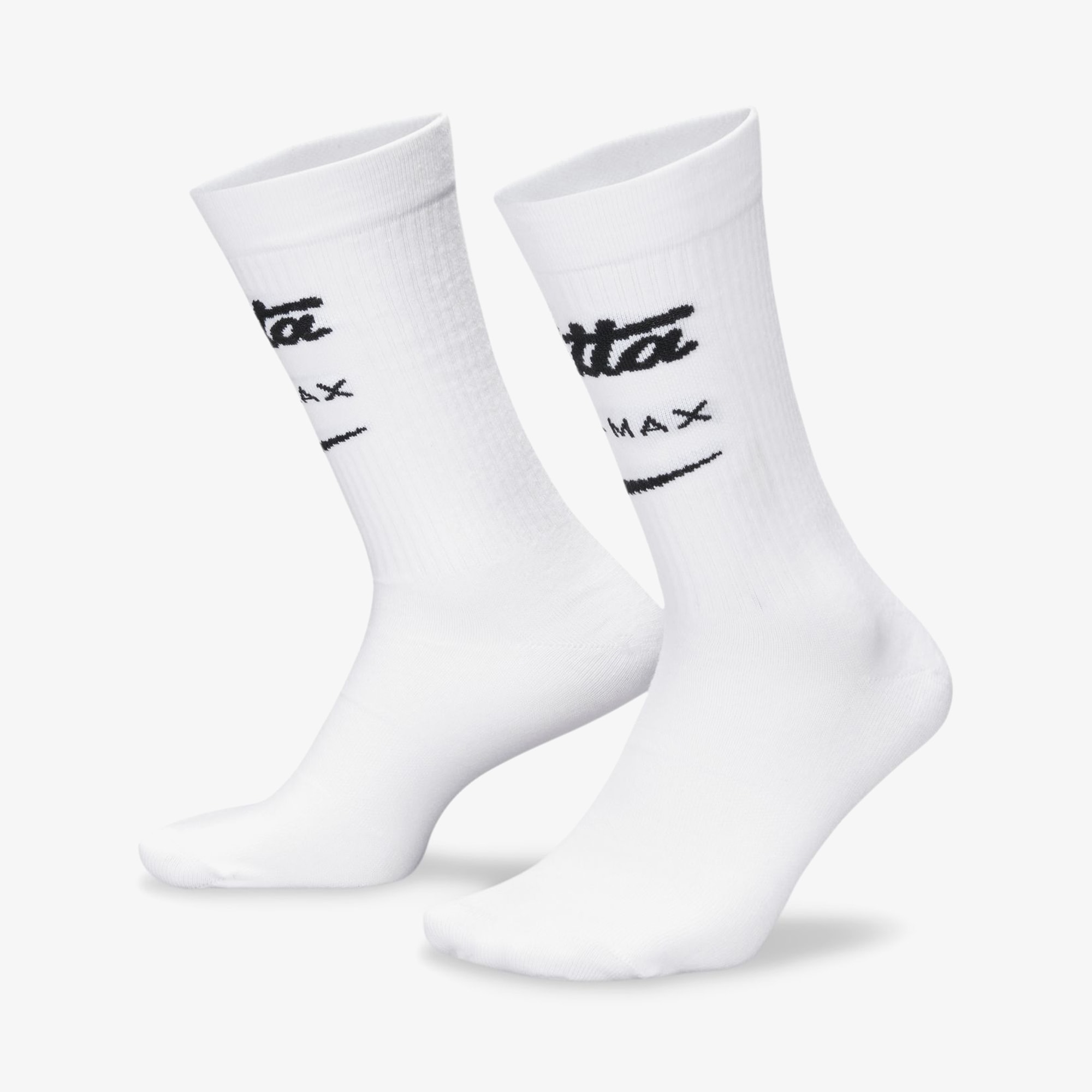Nike x Patta Everyday Essentials Crew Socks (2 Pairs) 'White Black'