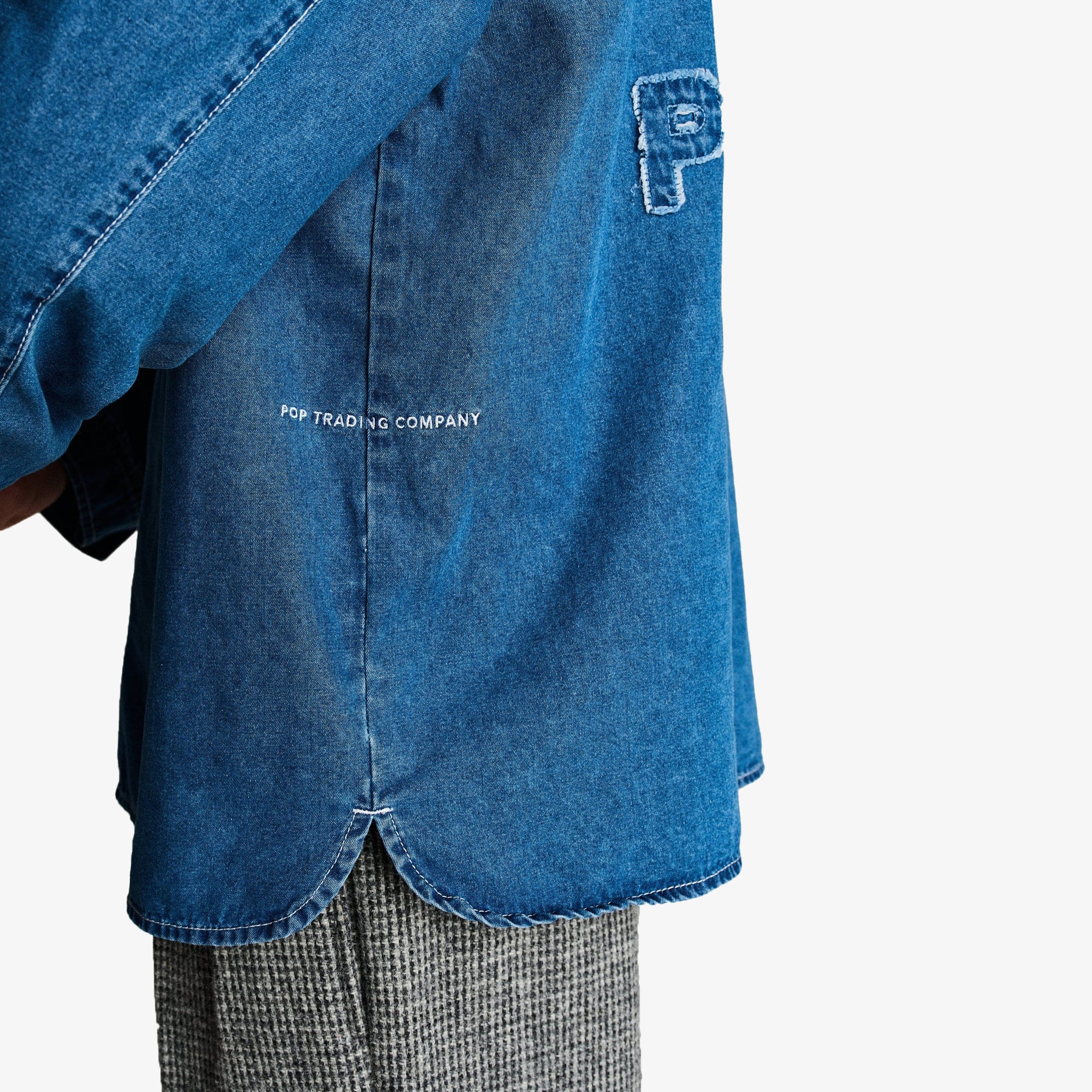 Applique Logo Denim Shirt 'Blue'