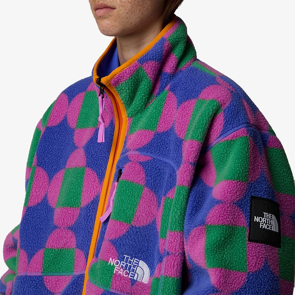 TNF x Yinka Ilori Printed Reversible Fleece Jacket 'Solar Blue Lets Blossom Together Print'