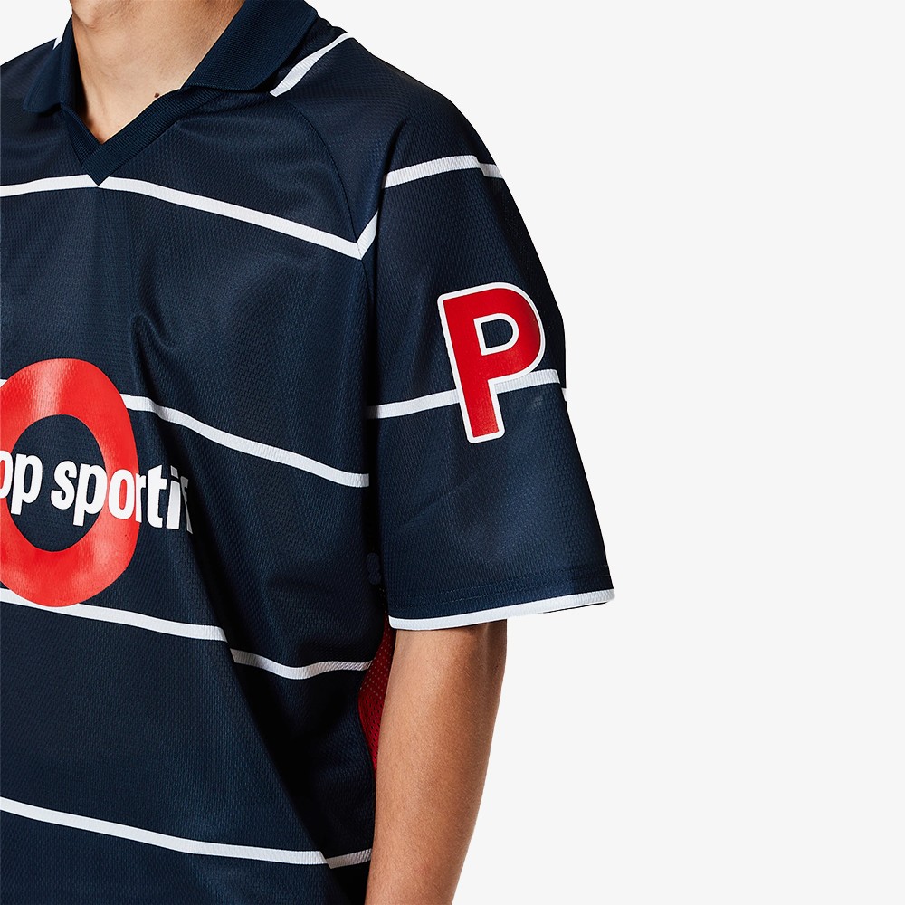 Striped Sportif Shortsleeve T-Shirt 'Navy'