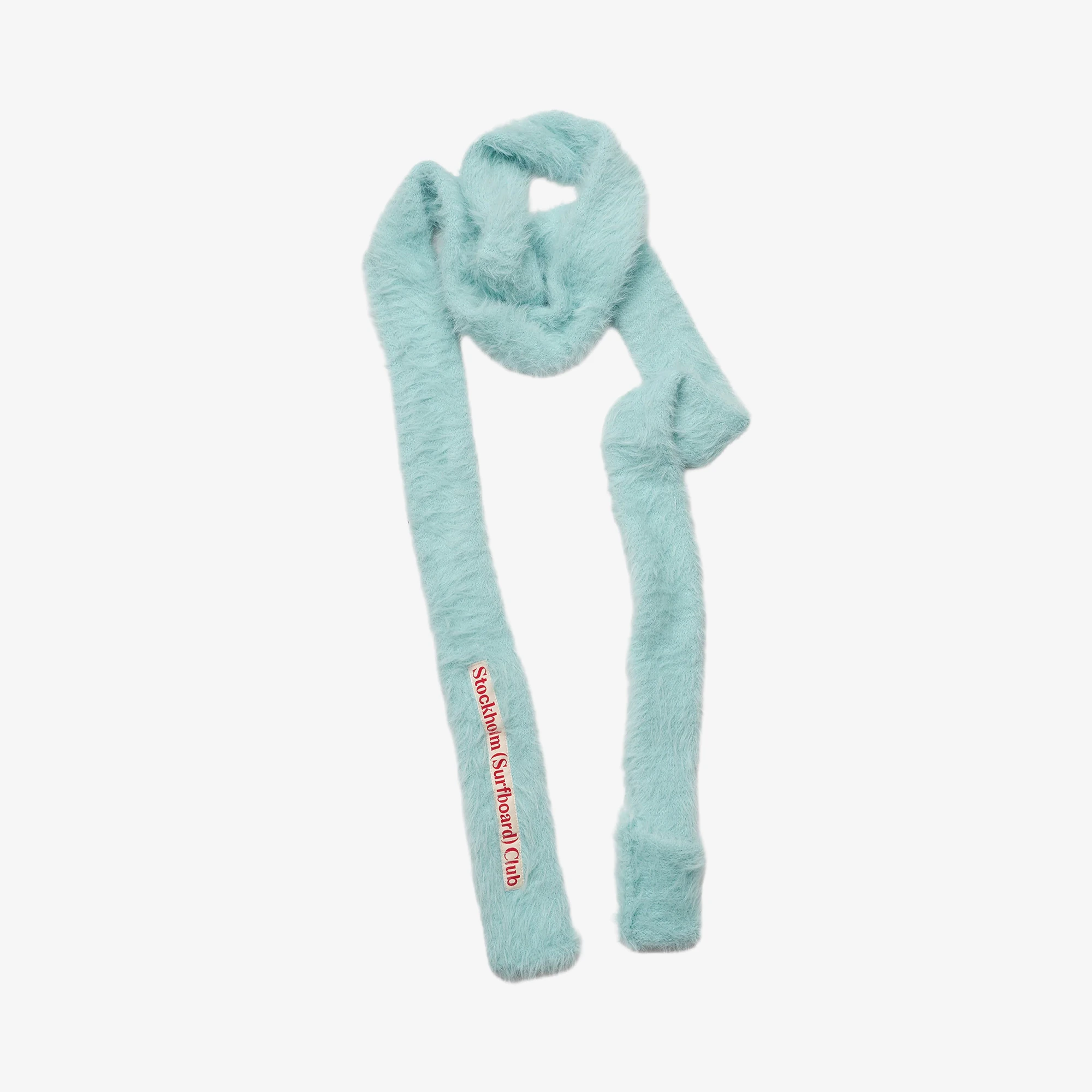 Stockholm Surfboard Club Knitted Scarf 'Light Blue' - WUNDER