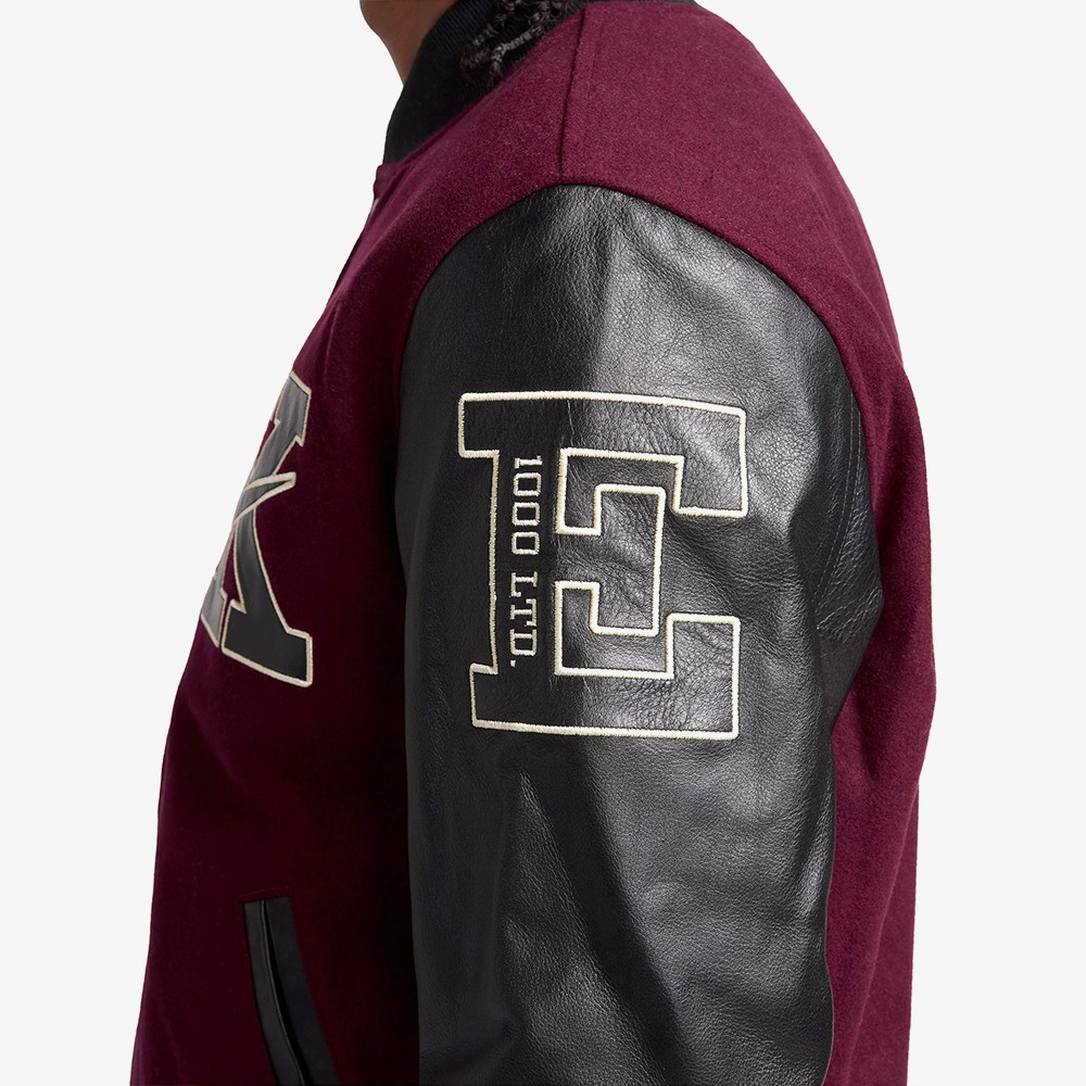 Destroyer Wool Varsity Bomber Jacket 'Night Maroon'