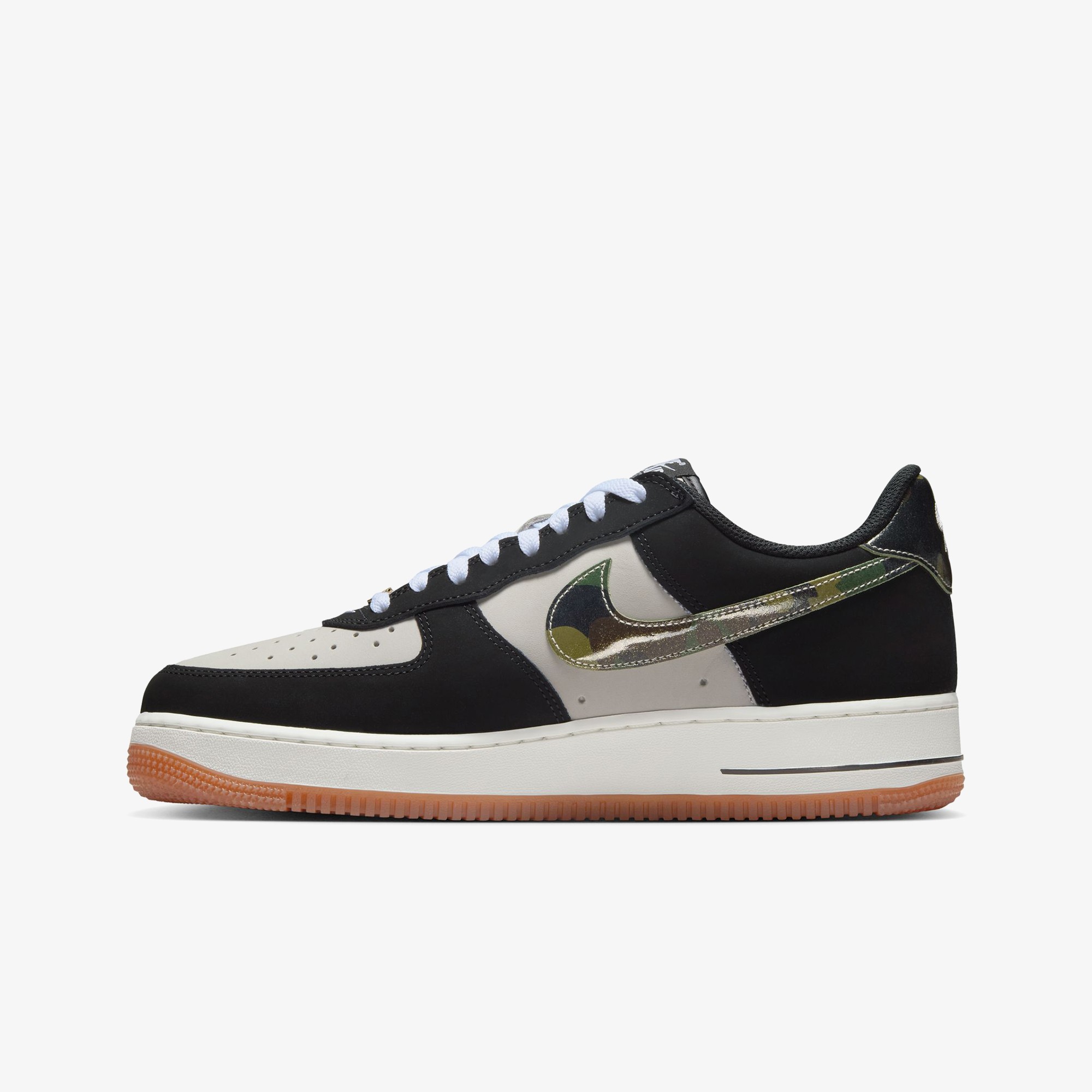 Air Force 1 Low '07 LV8 'Black Patent Camo Swoosh'
