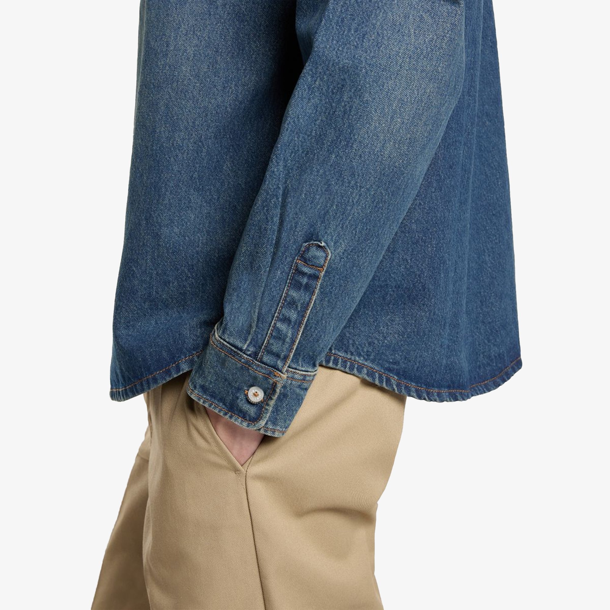 Mechanic Denim Shirt LS 'Khaki Tinted Blue'
