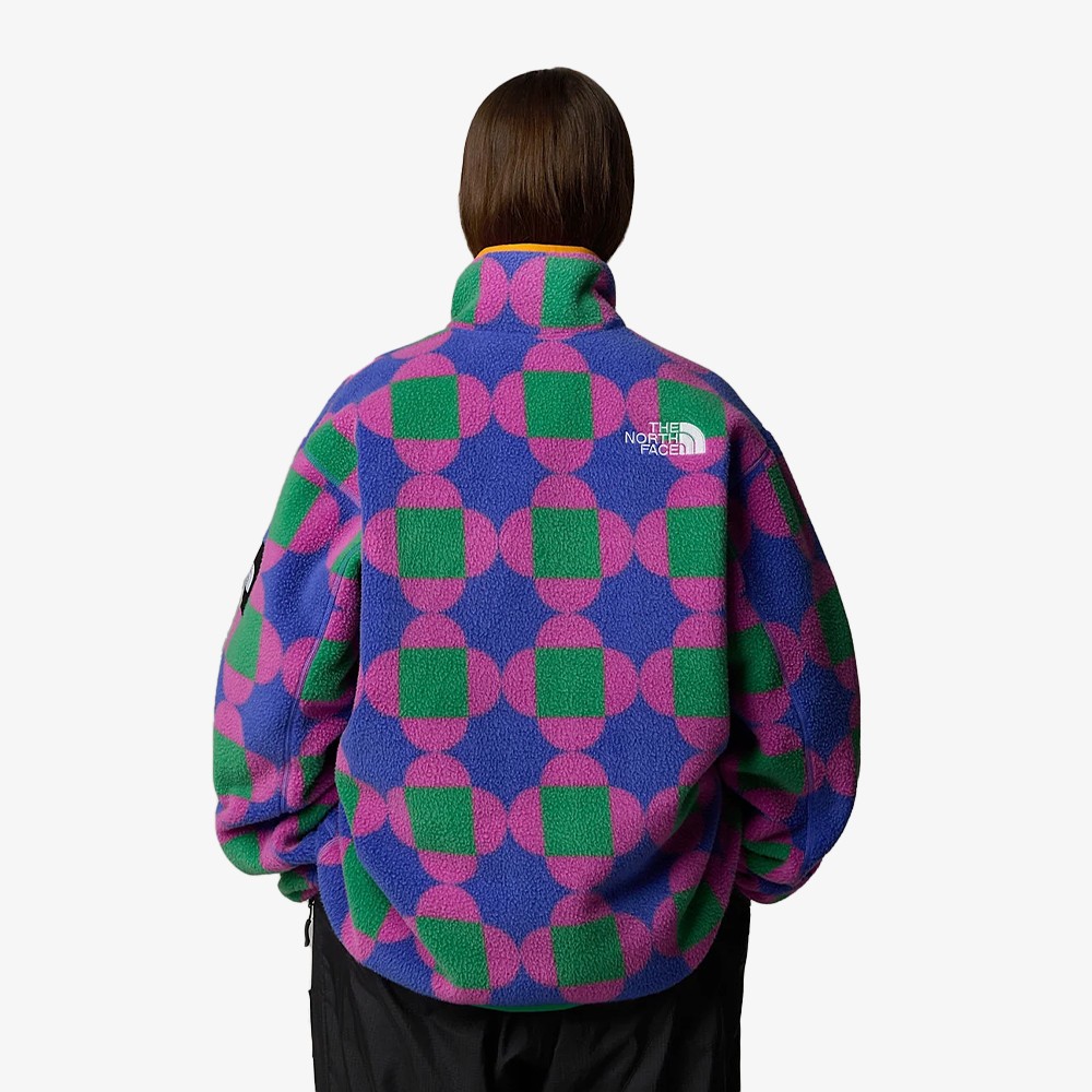 TNF x Yinka Ilori Printed Reversible Fleece Jacket 'Solar Blue Lets Blossom Together Print'