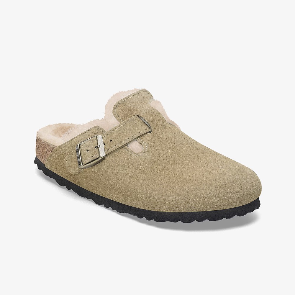 Boston Vl Shearling Sandals 'Taupe'