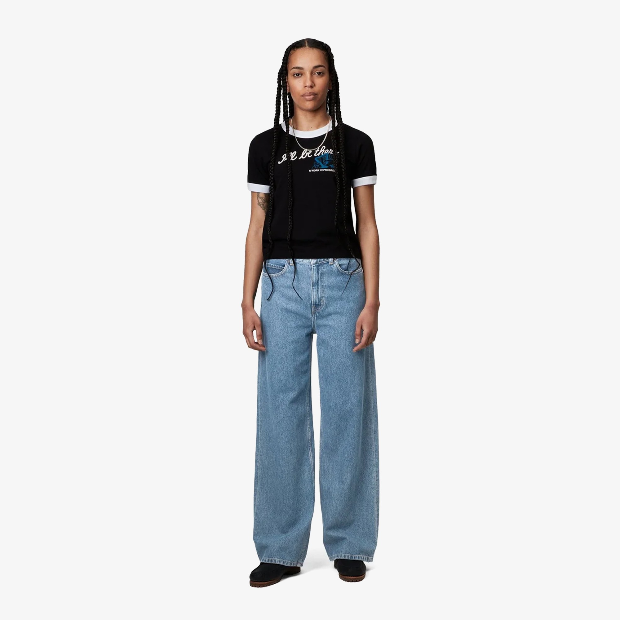 W' Jane Pant 'Blue Heavy Stone Washed'