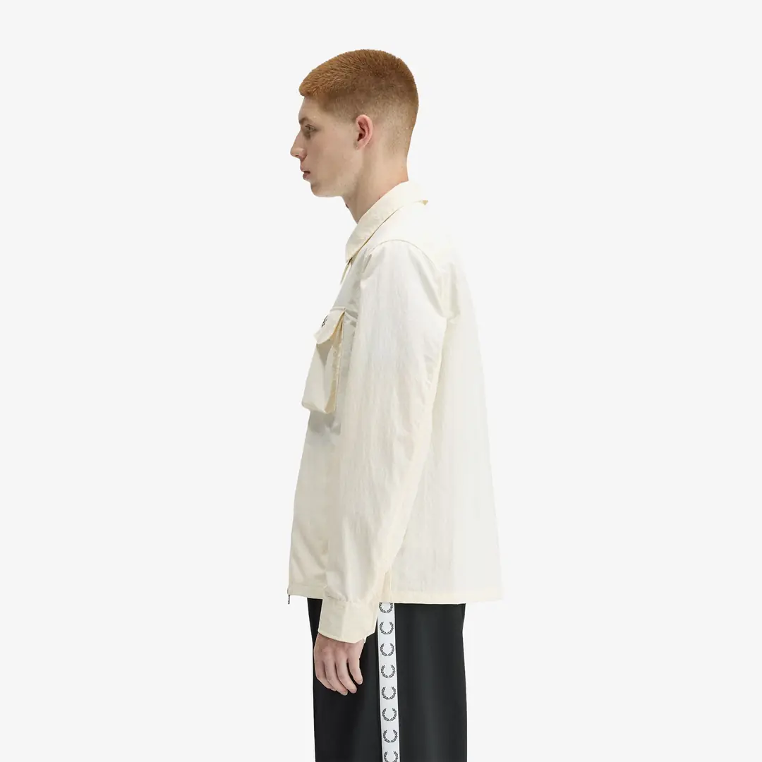 Ripstop Pocket Overshirt - Ecru görsel 4
