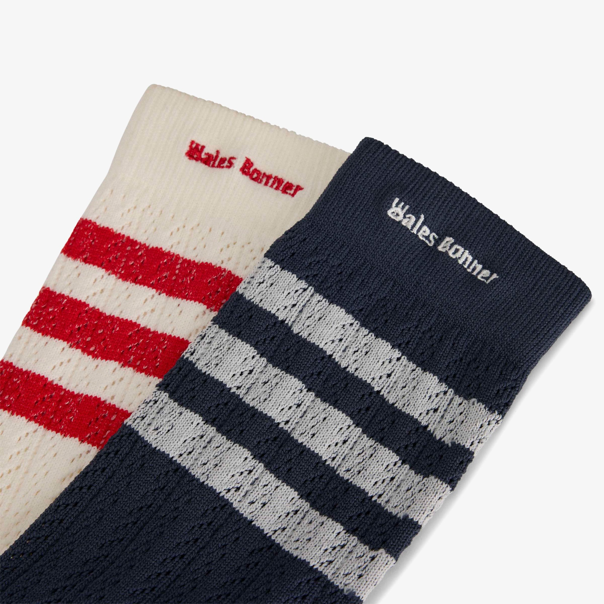Wales Bonner x adidas Crochet Hi Socks 'Collegiate Navy & White'