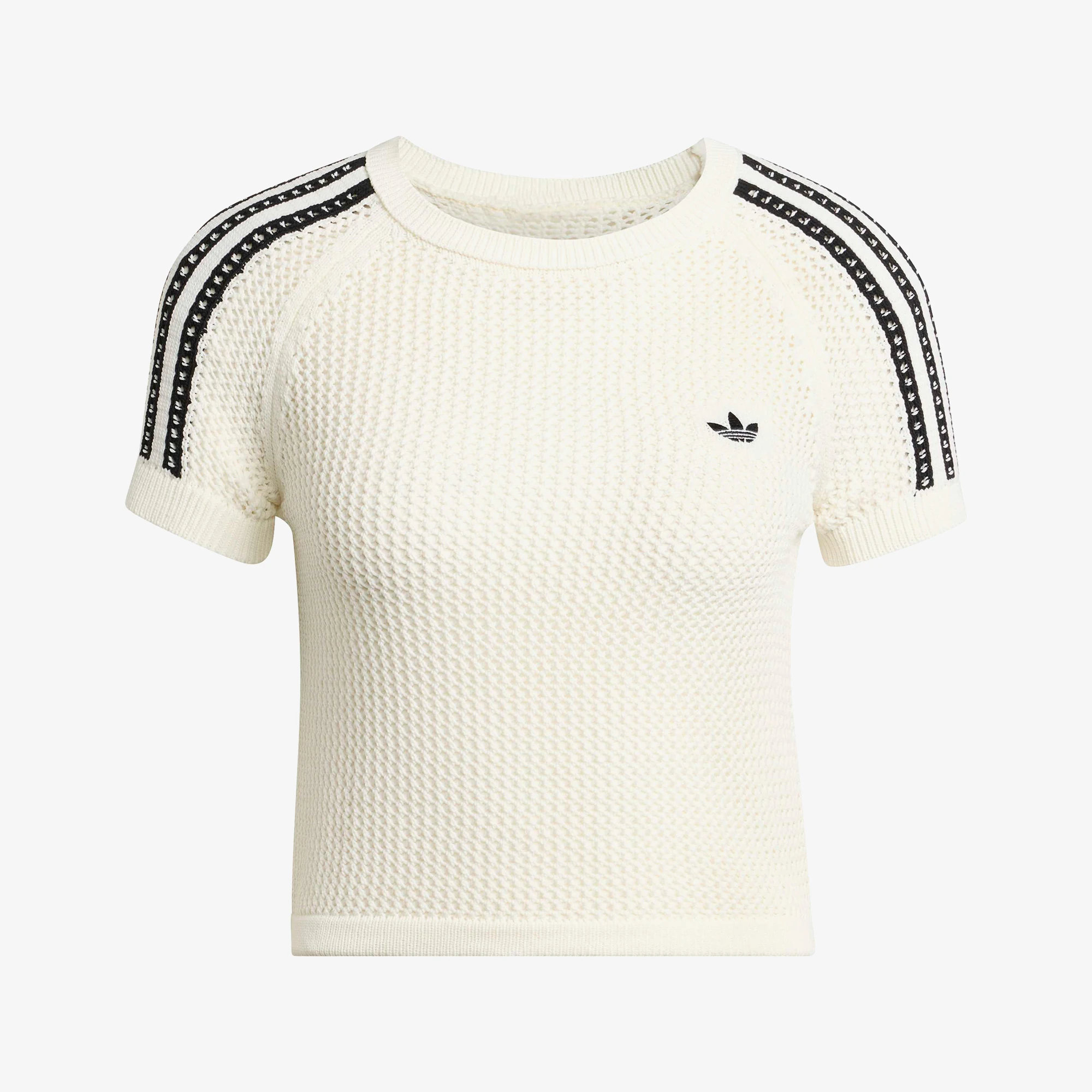 adidas Knitted Crochet Cali Tee 'Off White' - WUNDER
